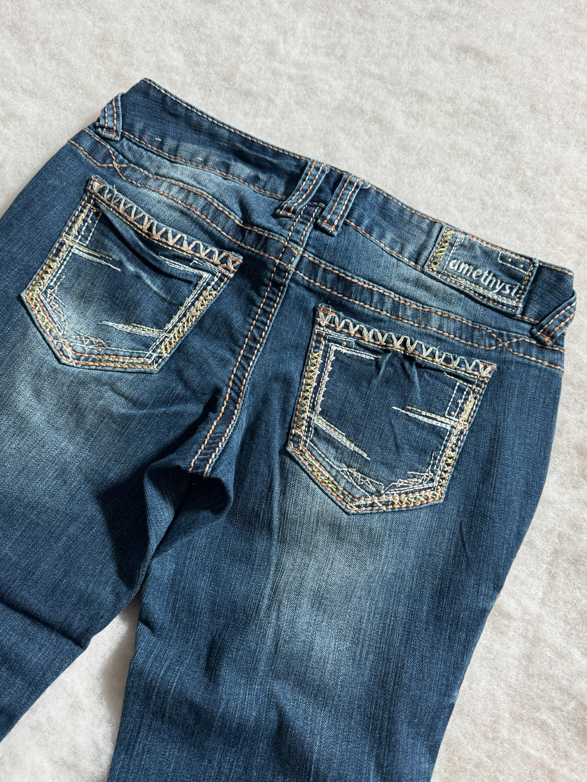 Boot Cut Low Waist Jeans Blau, Foto 3 von 4