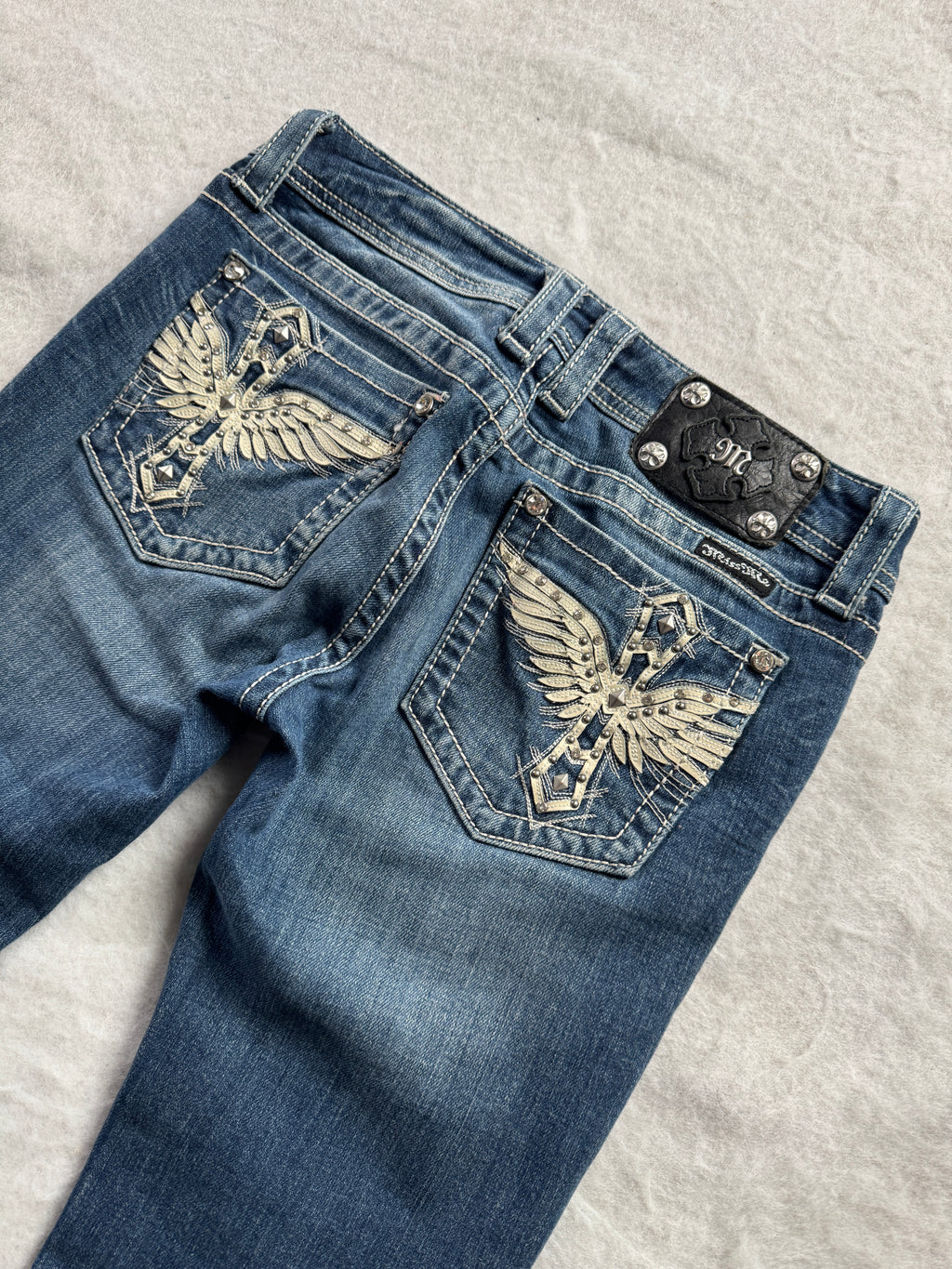 Miss Me Boot Cut Low Waist Jeans 28