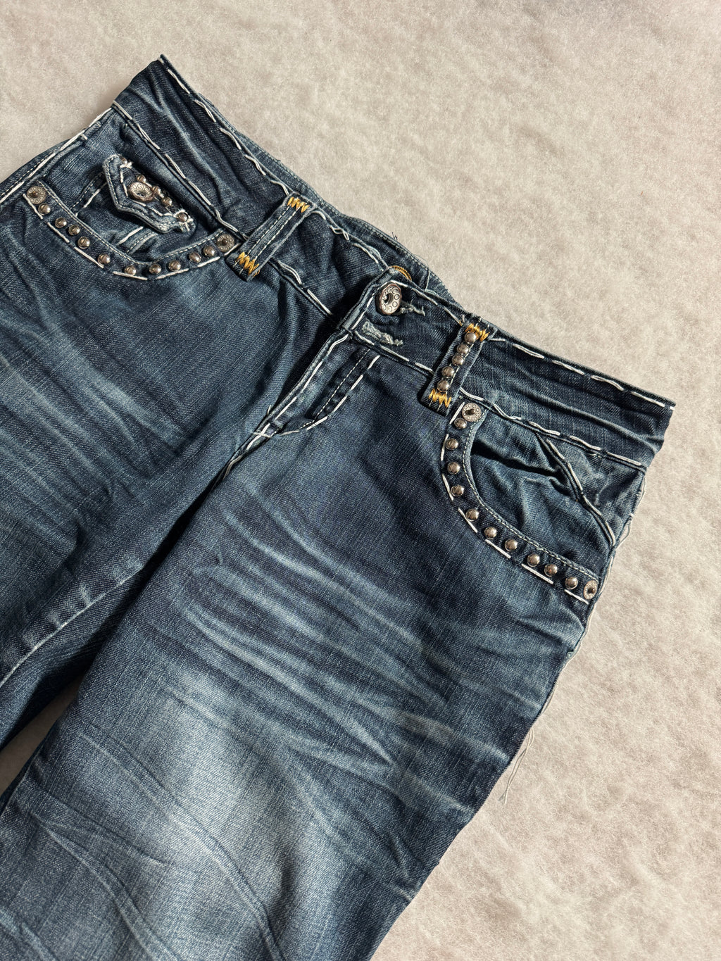 Googi Boot Cut Low Waist Jeans Blau, Foto 4 von 4