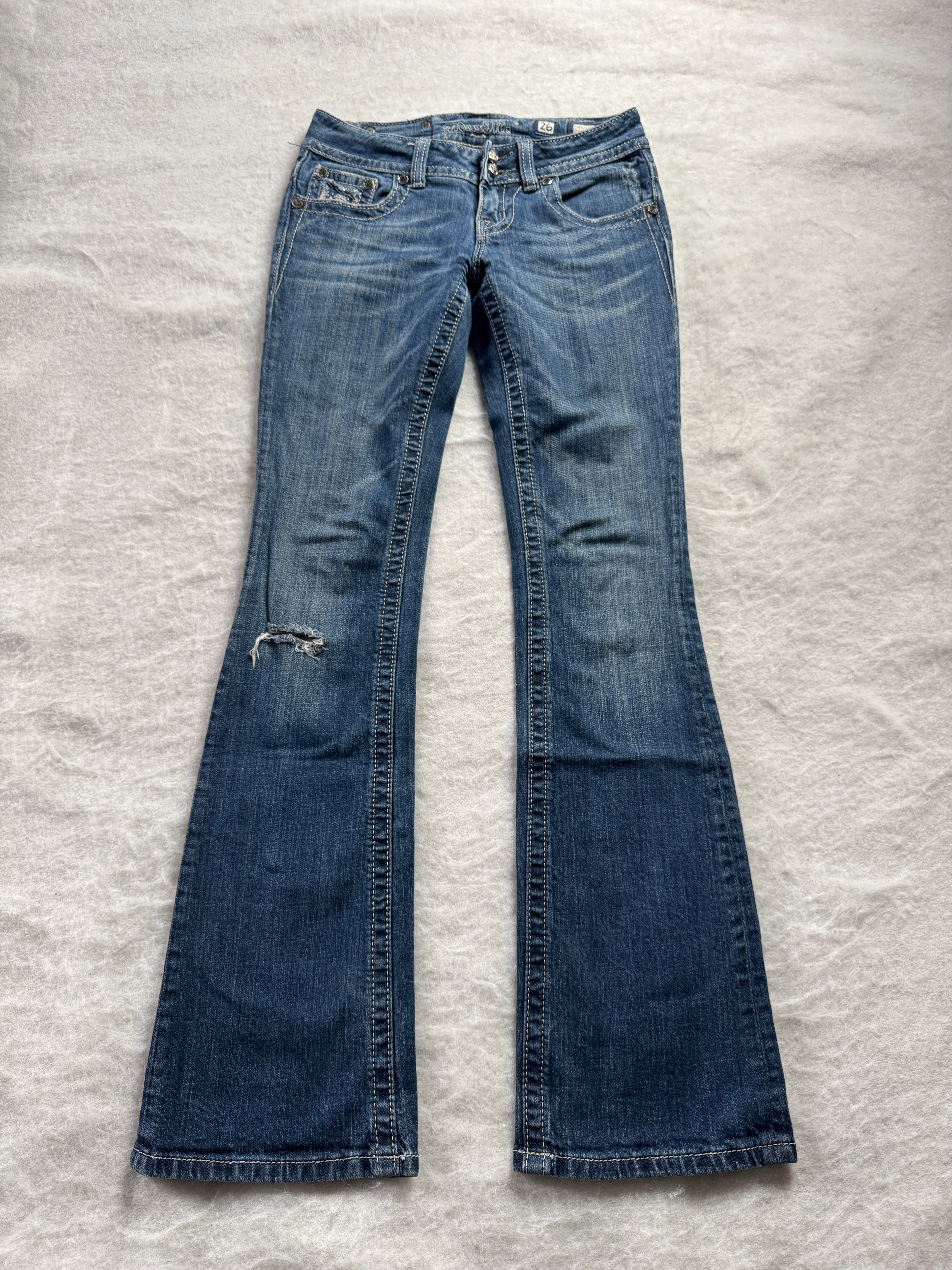 Miss Me Boot Cut Low Waist Jeans 26
