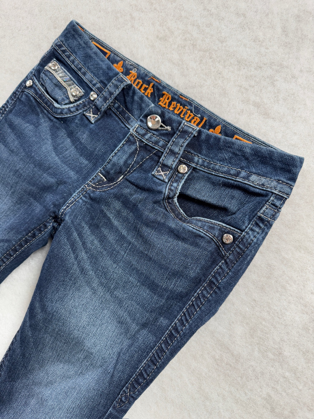 Rock Revival Boot Cut Low Waist Jeans 26