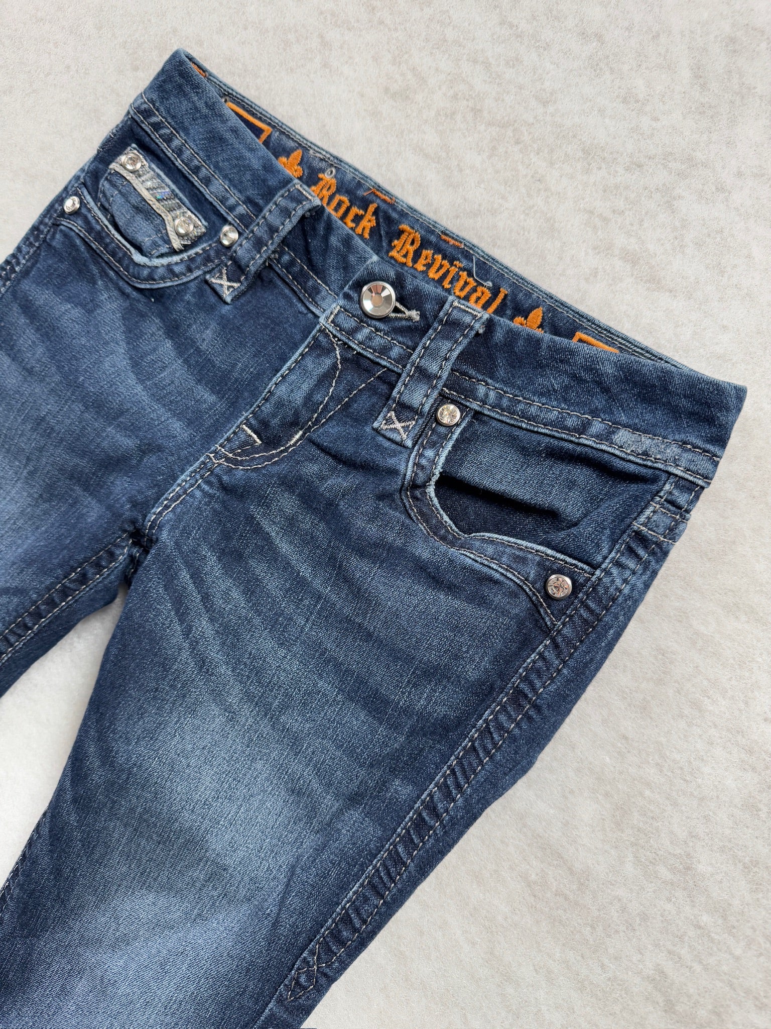 Rock Revival Boot Cut Low Waist Jeans 26