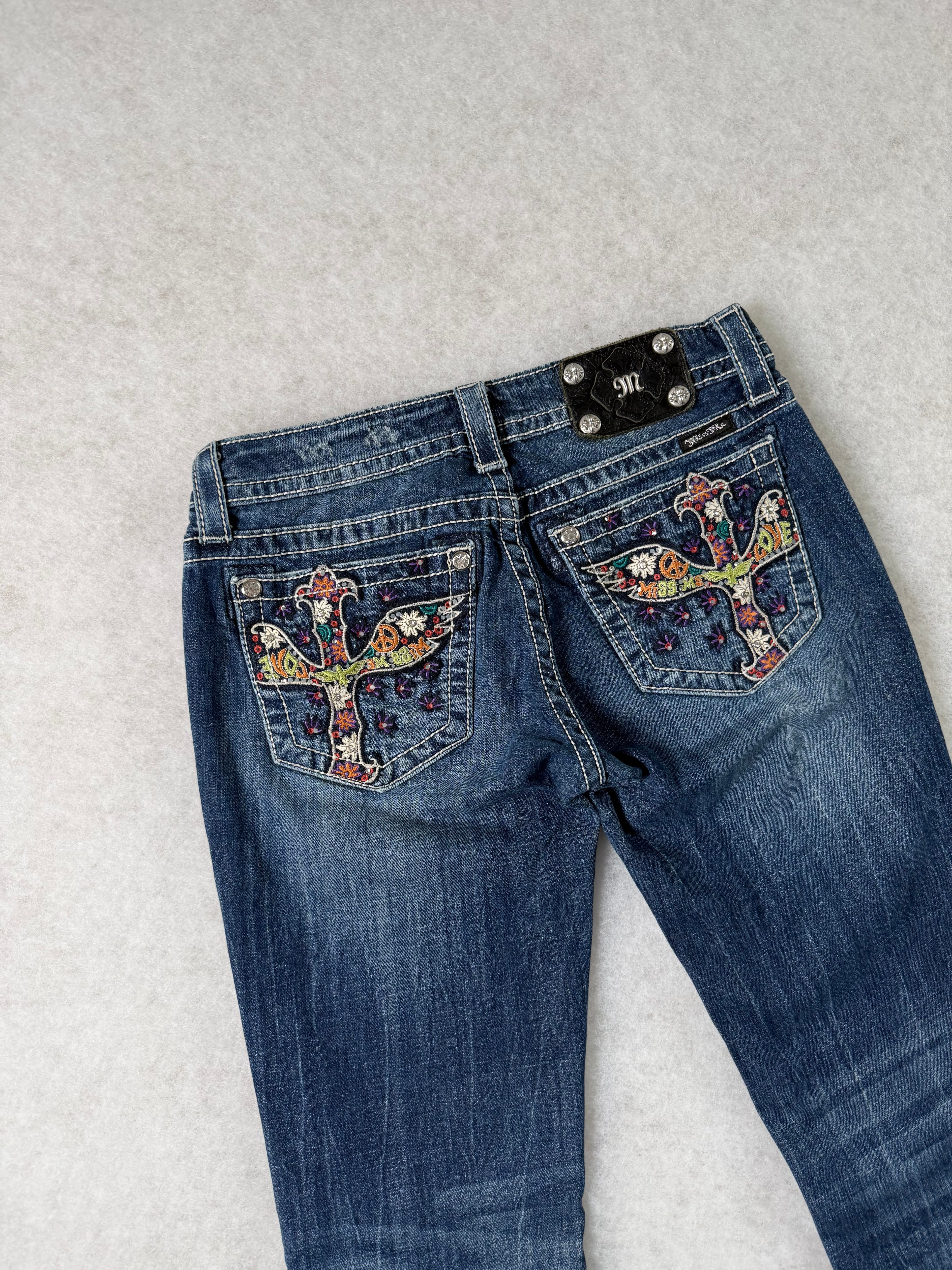 Miss Me Boot Cut Low Waist Jeans 28