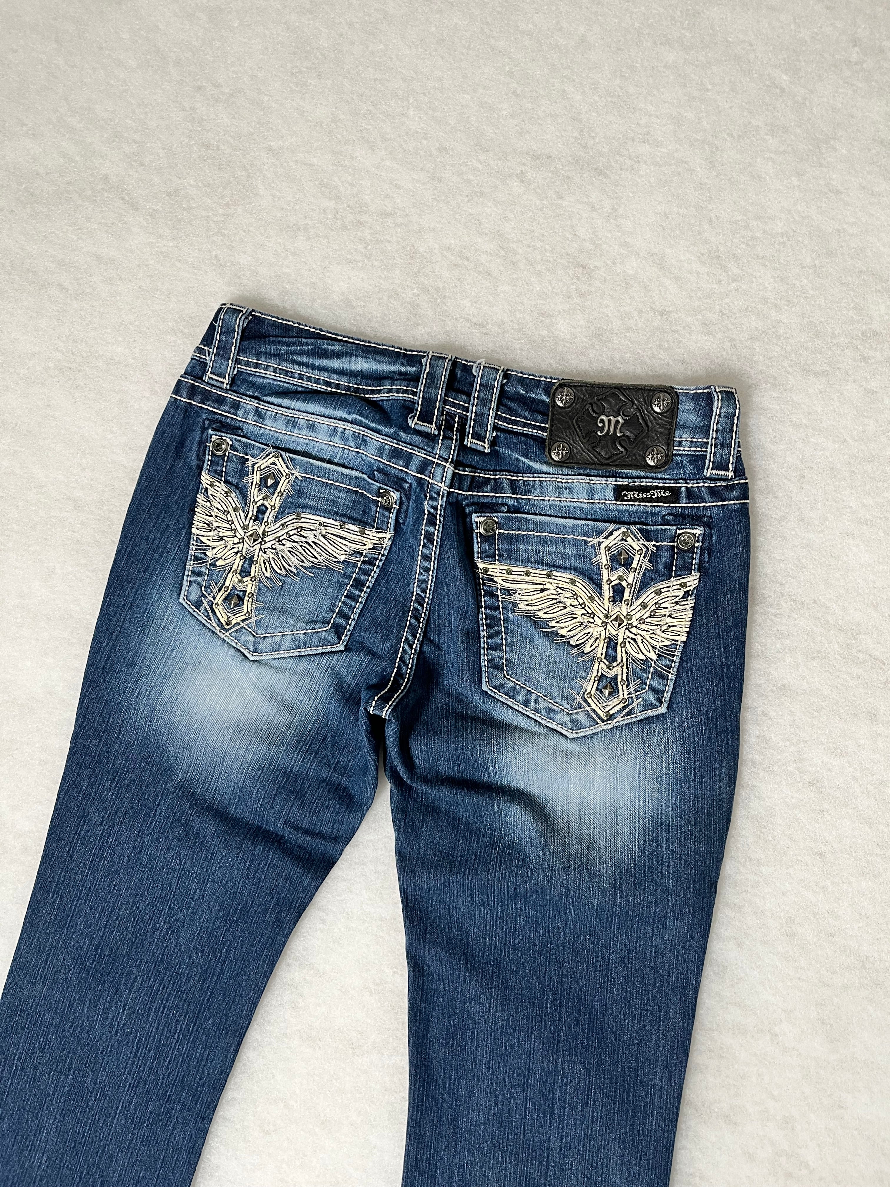 Miss Me Boot Cut Low Waist Jeans 28
