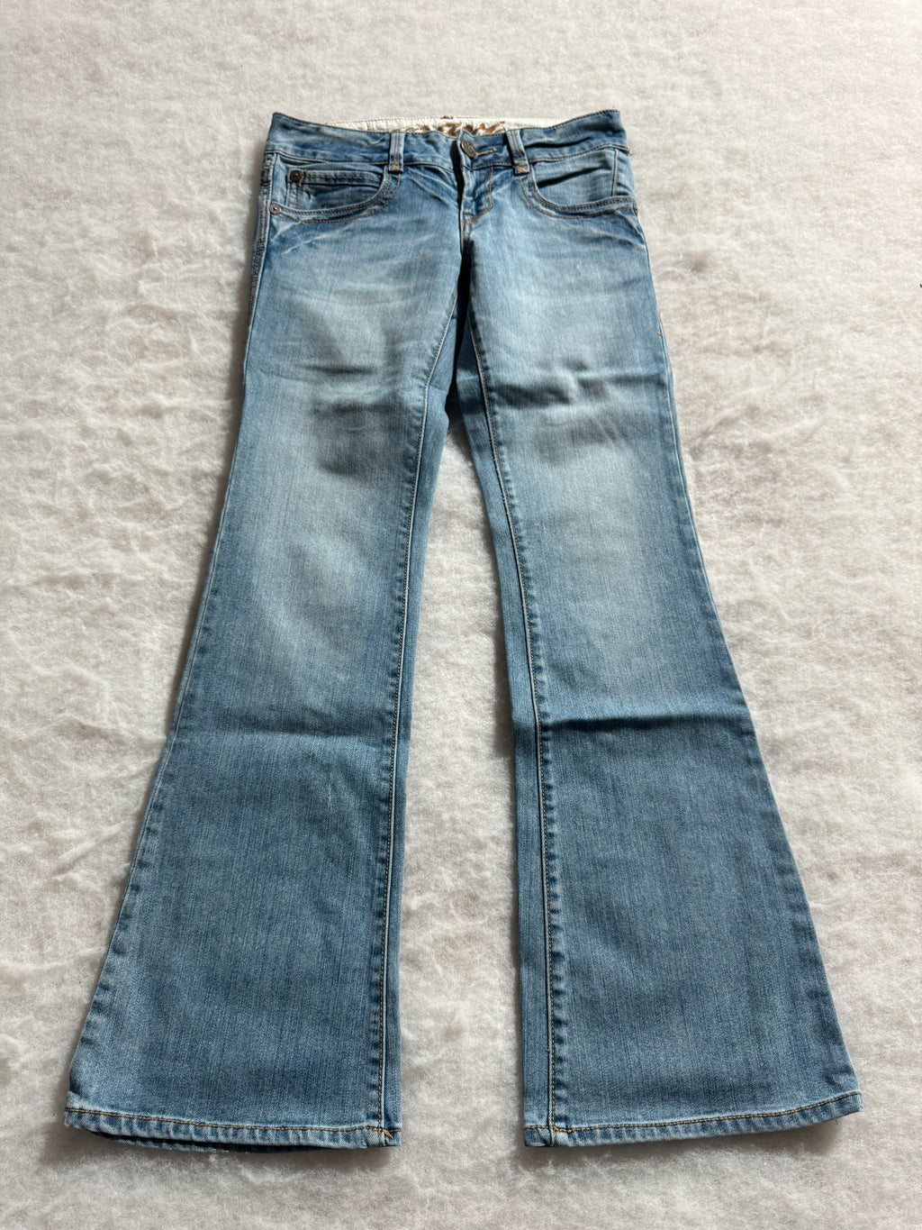 Boot Cut Low Waist Jeans Blau, Foto 1 von 4
