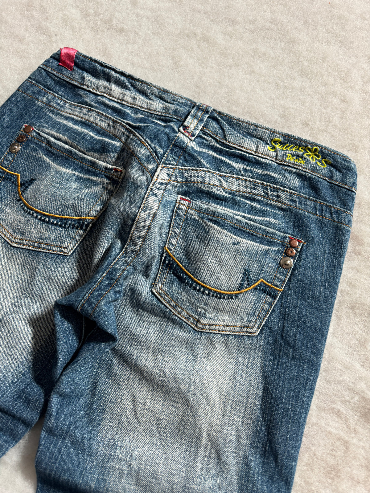 Boot Cut Low Waist Jeans Blau, Foto 3 von 4