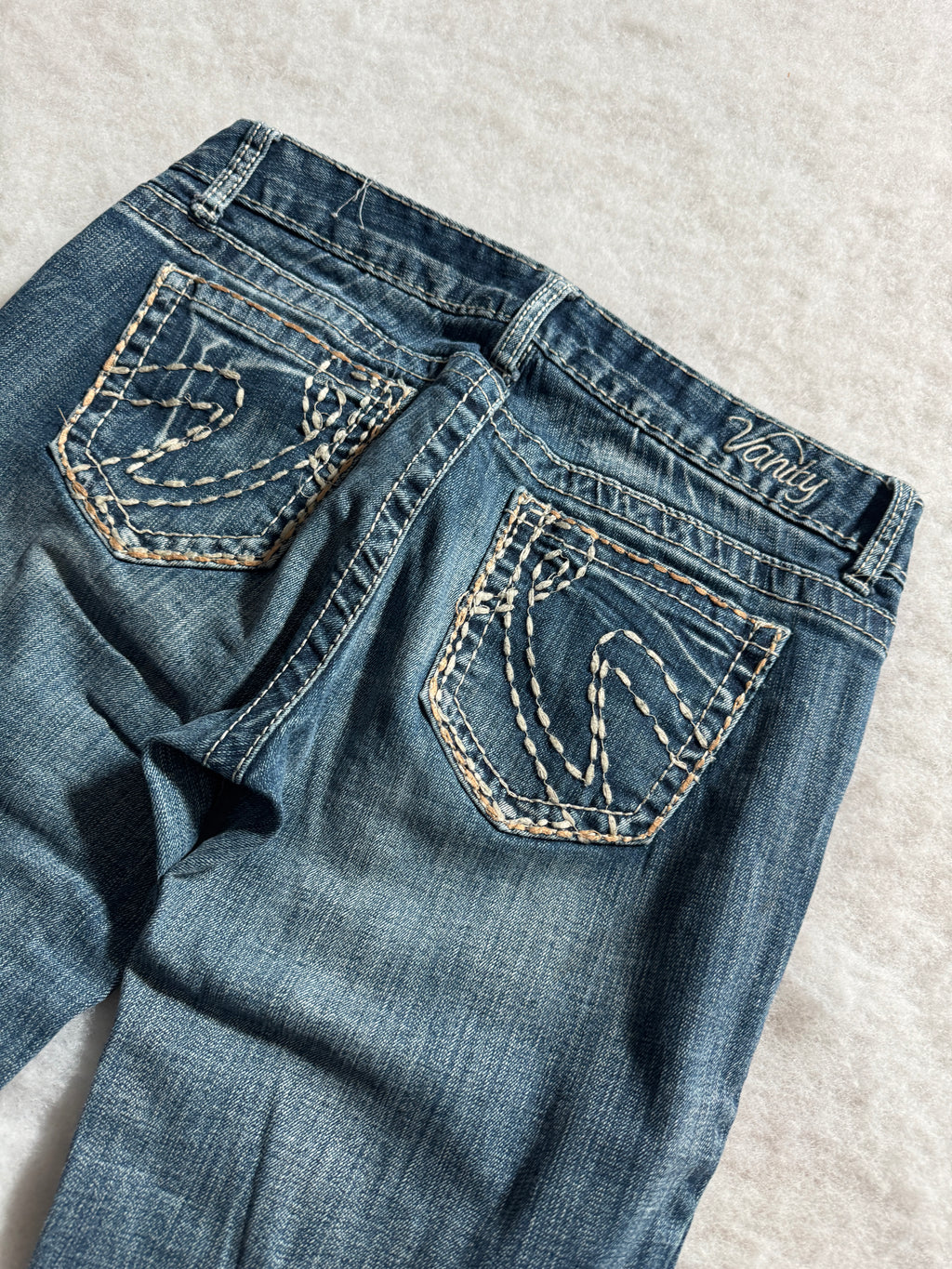 Boot Cut Low Waist Jeans Blau, Foto 3 von 4