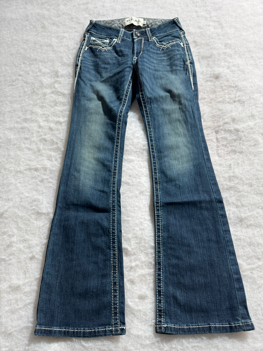 Boot Cut Low Waist Jeans Blau, Foto 1 von 4