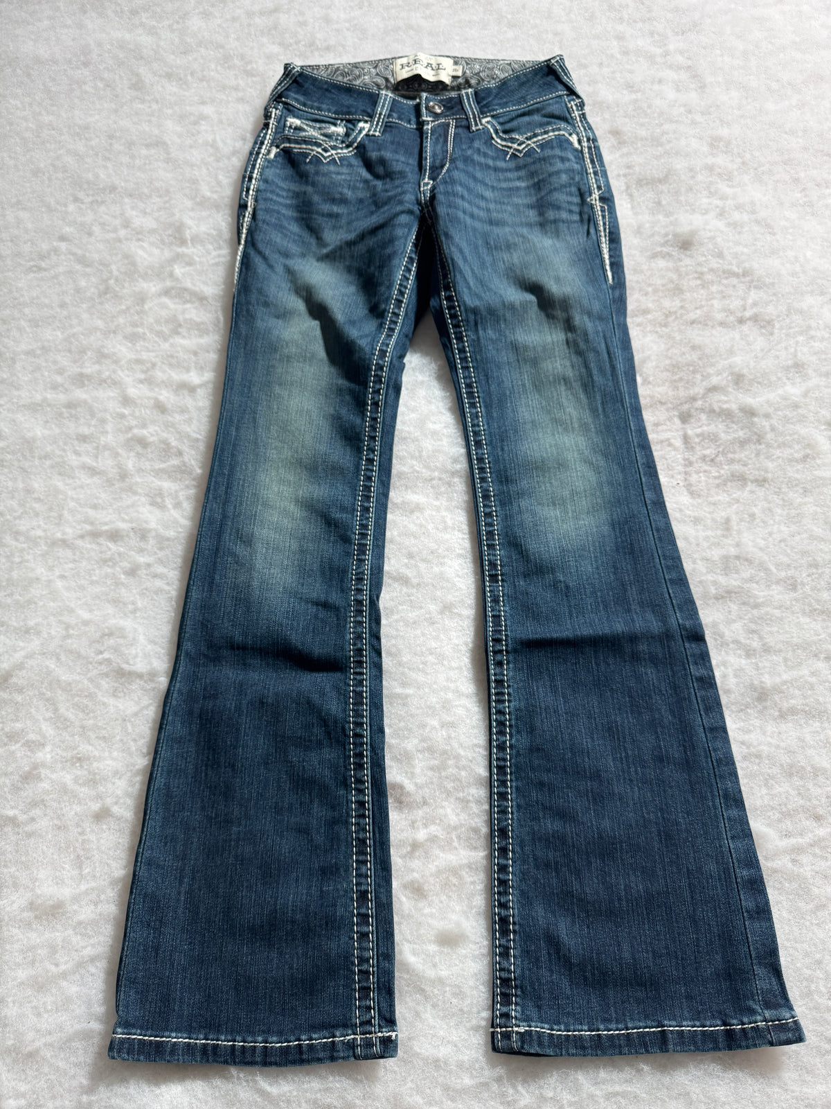 Boot Cut Low Waist Jeans Blau, Foto 1 von 4