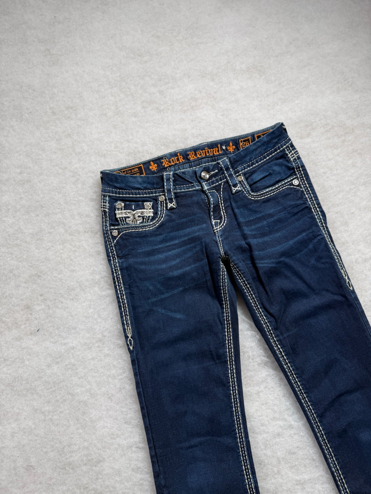 Rock Revival Boot Cut Low Waist Jeans 26