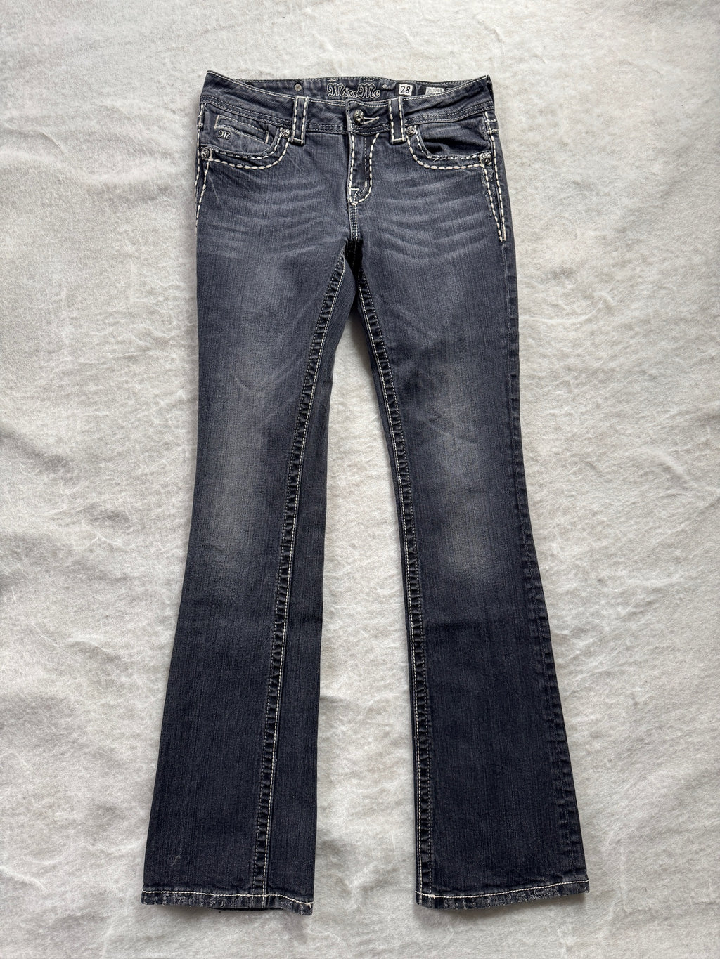 Miss Me Boot Cut Low Waist Jeans 28