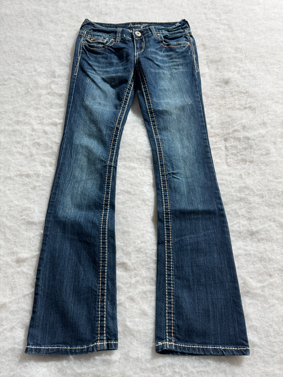 Boot Cut Low Waist Jeans Blau, Foto 1 von 4