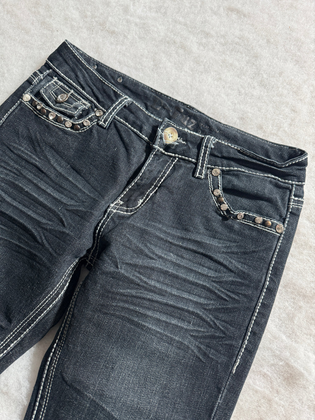 Boot Cut Low Waist Jeans Blau, Foto 4 von 4