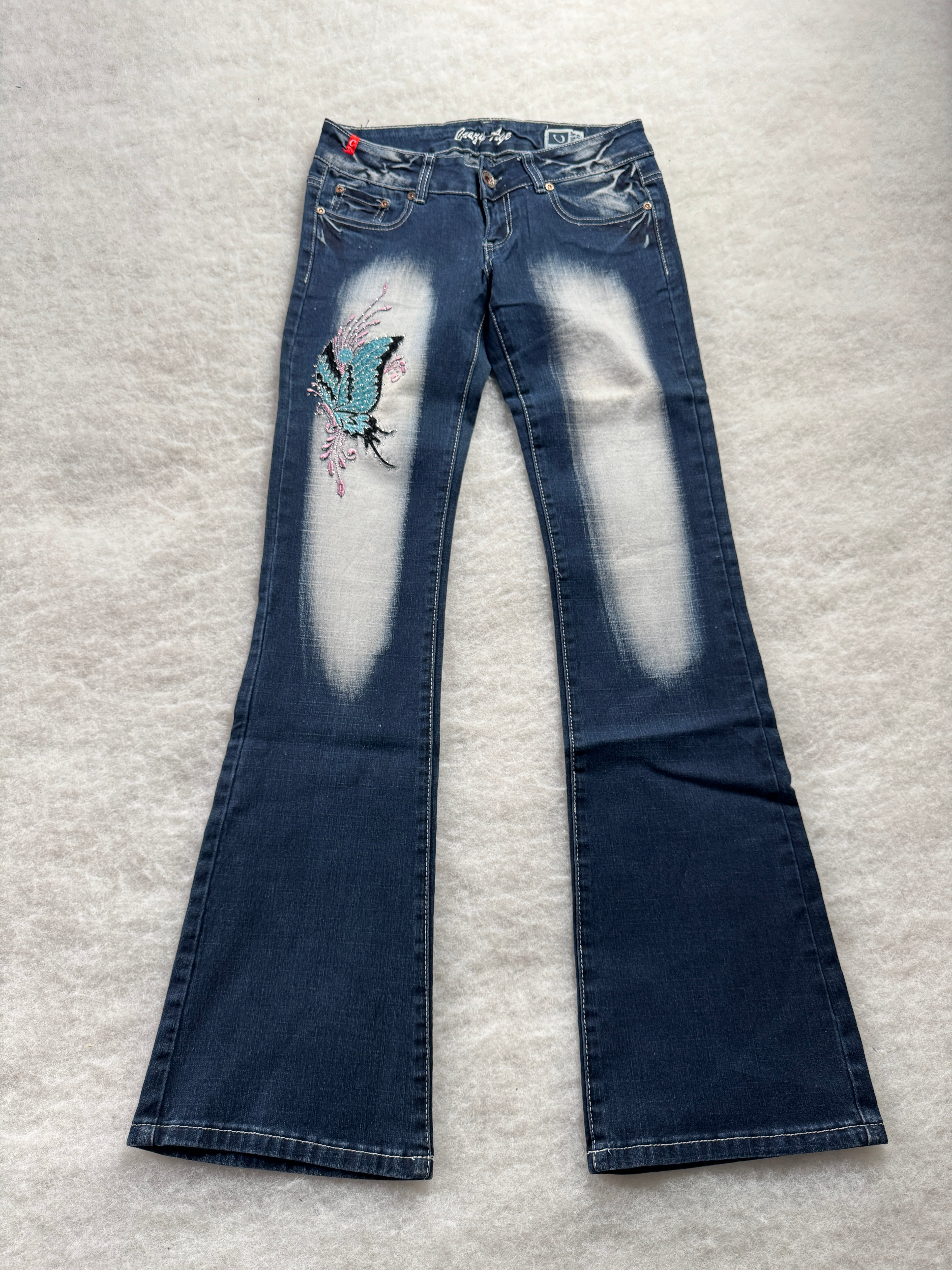 Crazy Age Boot Cut Low Waist Jeans 28