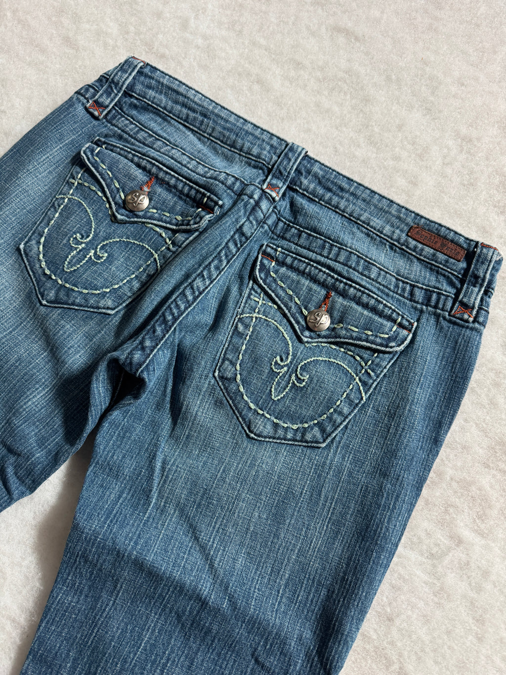 Boot Cut Low Waist Jeans Blau, Foto 3 von 4