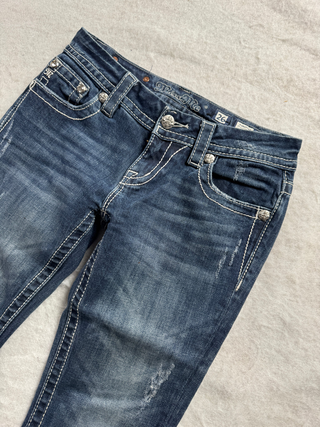 Miss Me Boot Cut Low Waist Jeans 26