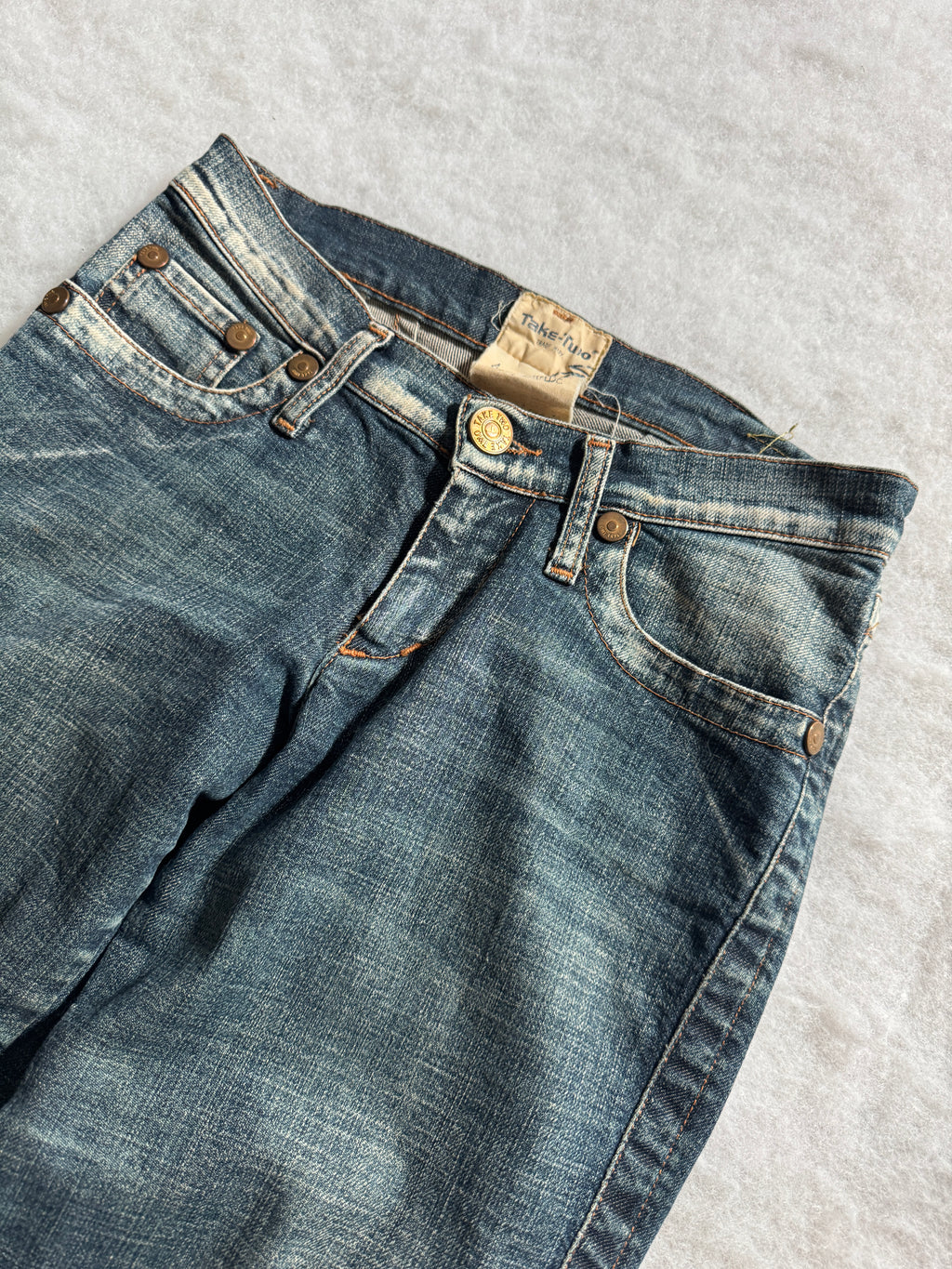 Boot Cut Low Waist Jeans Blau, Foto 4 von 4