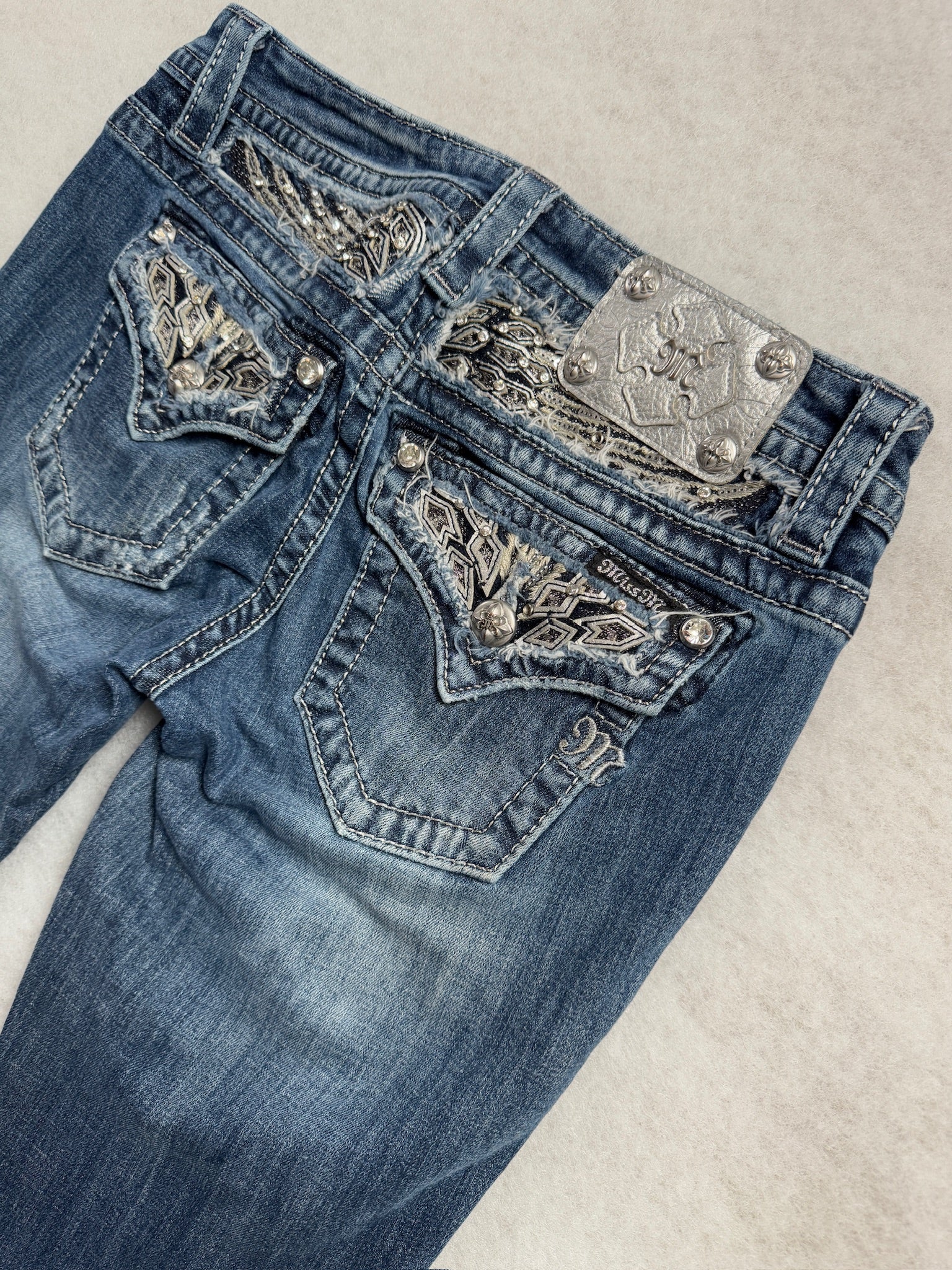 Miss Me Boot Cut Low Waist Jeans 27