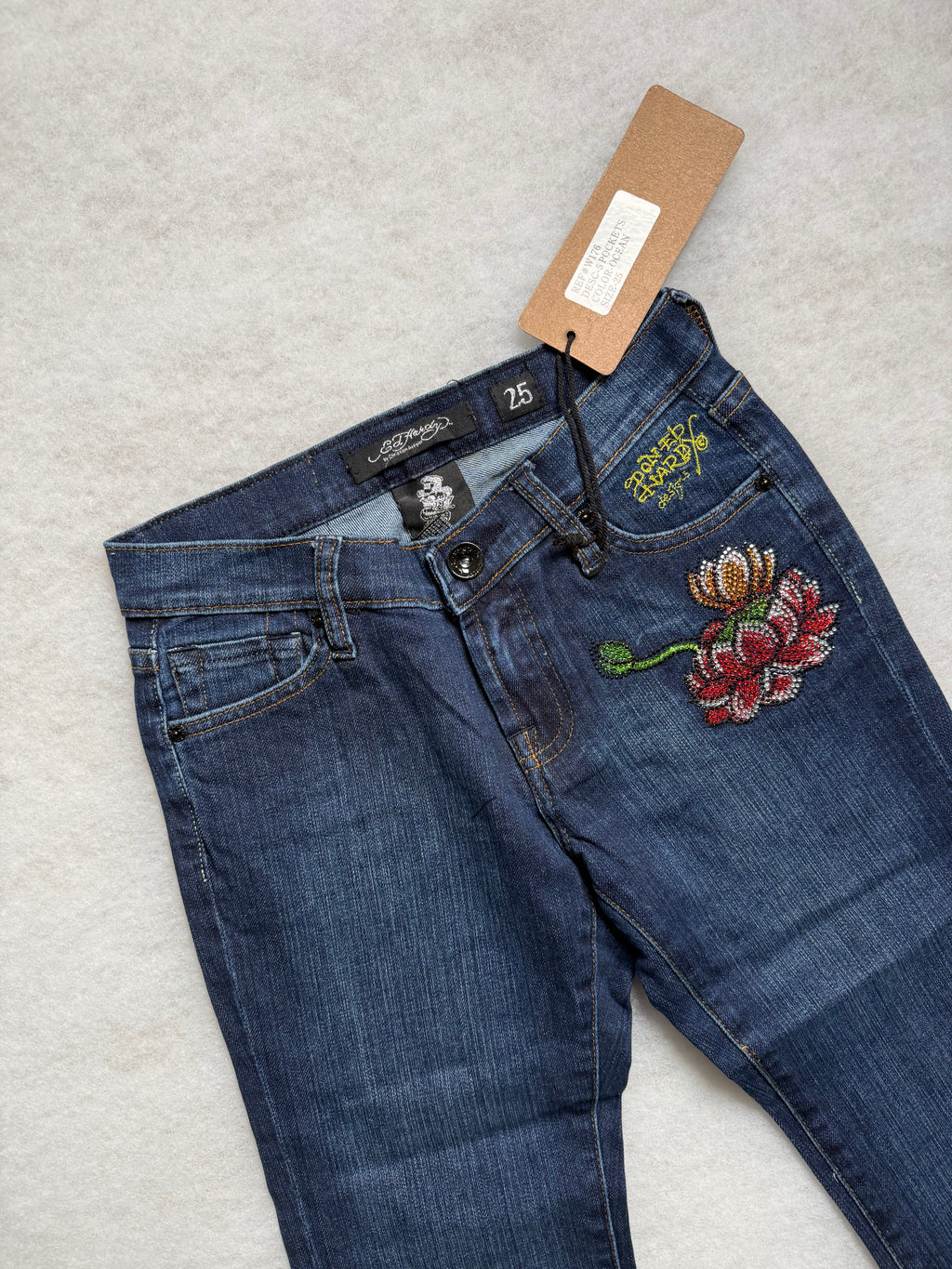 Ed Hardy Boot Cut Low Waist Jeans 26