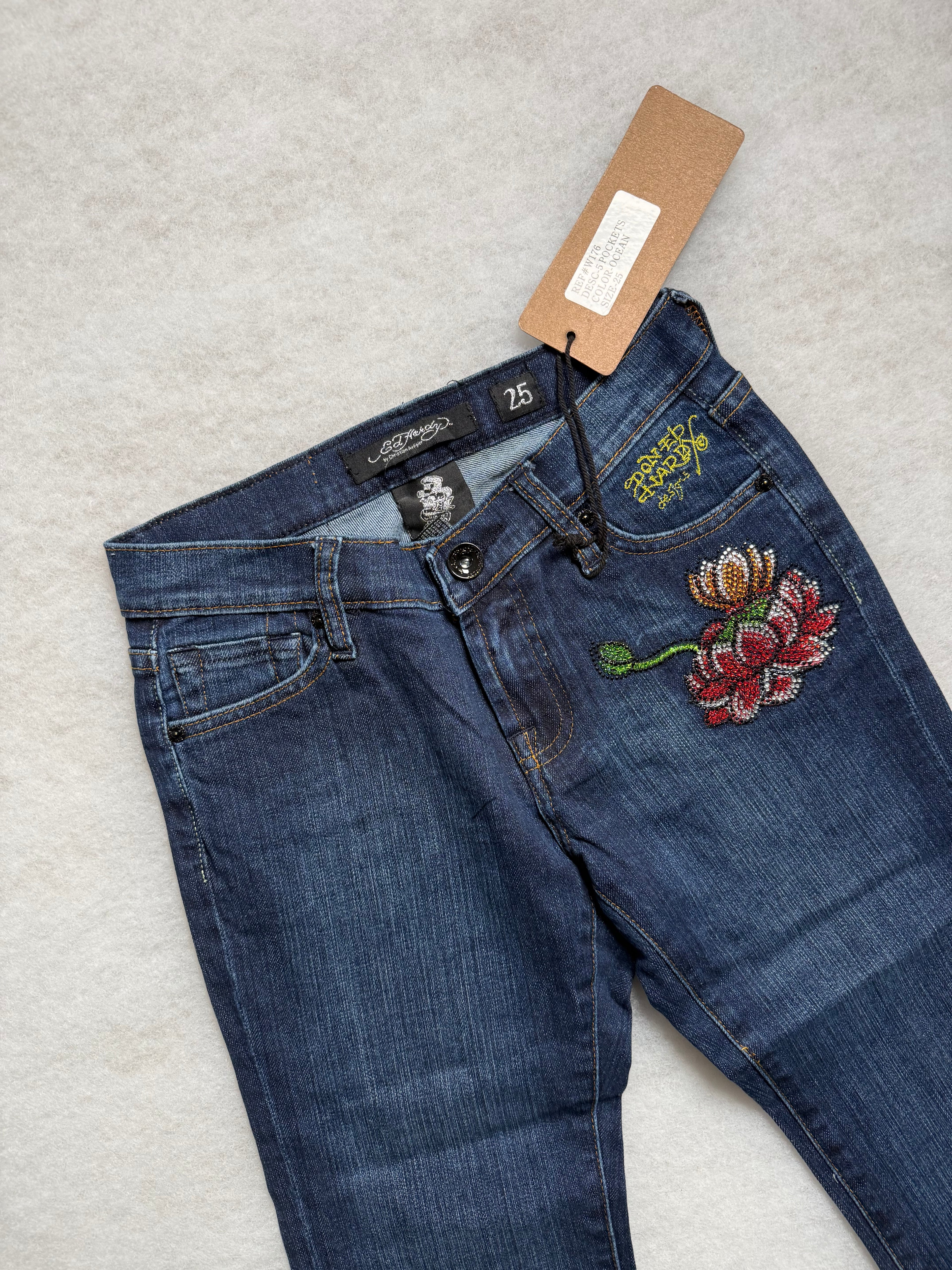 Ed Hardy Boot Cut Low Waist Jeans 31