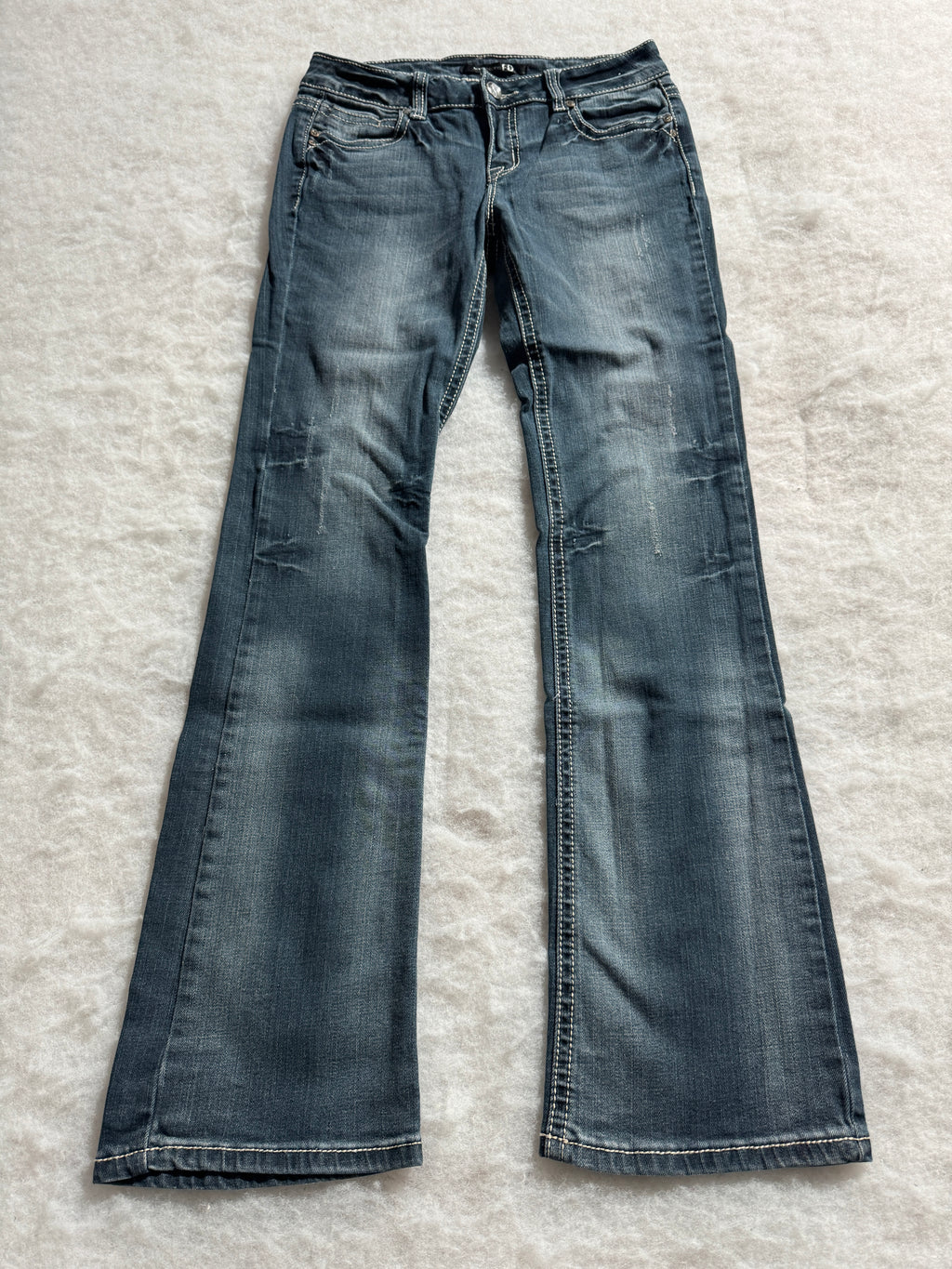 Boot Cut Low Waist Jeans Blau, Foto 1 von 4