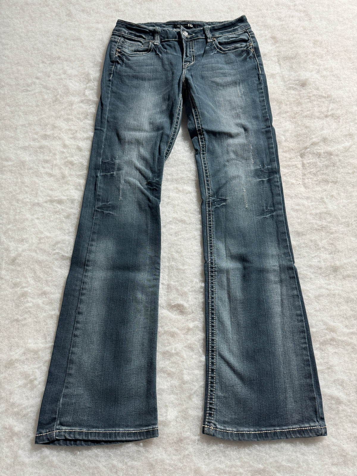 Boot Cut Low Waist Jeans Blau, Foto 1 von 4