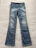 Silver Boot Cut Low Waist Jeans