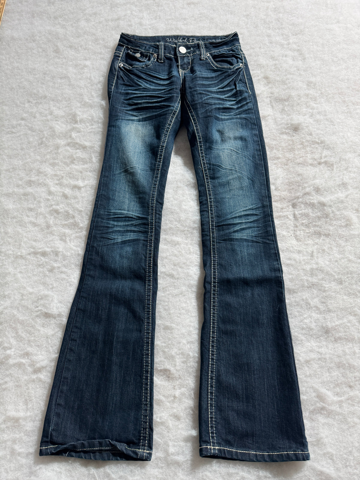 Boot Cut Low Waist Jeans Blau, Foto 1 von 4