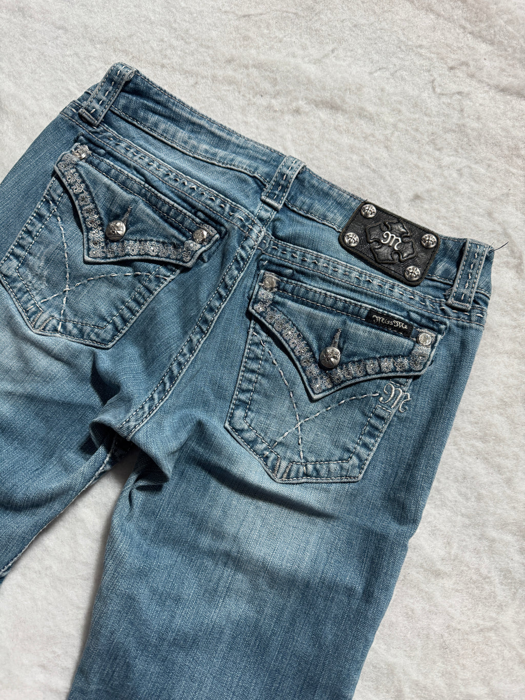 Miss Me Boot Cut Low Waist Jeans 30