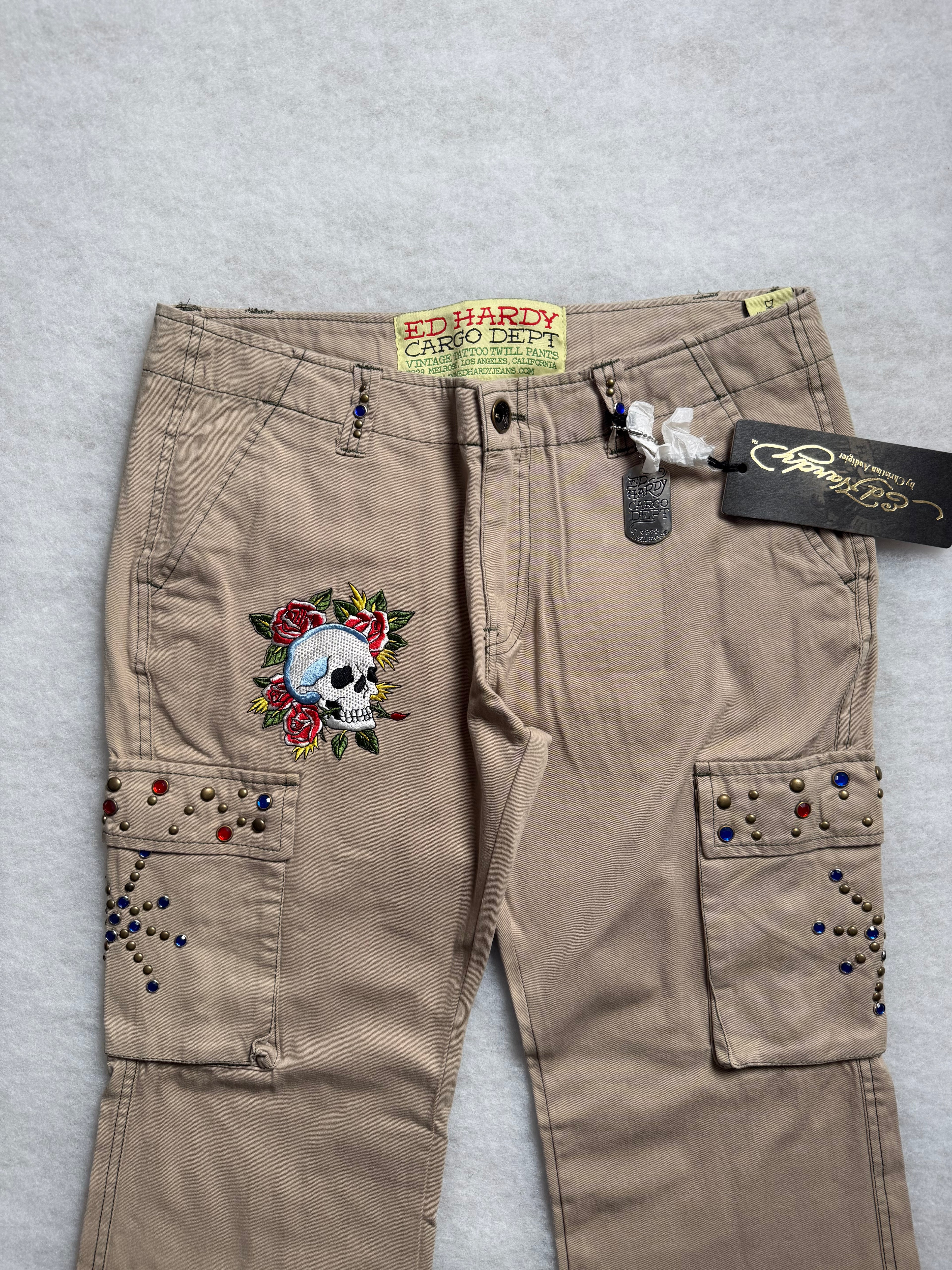 Ed Hardy Boot Cut Cargo Pants 30