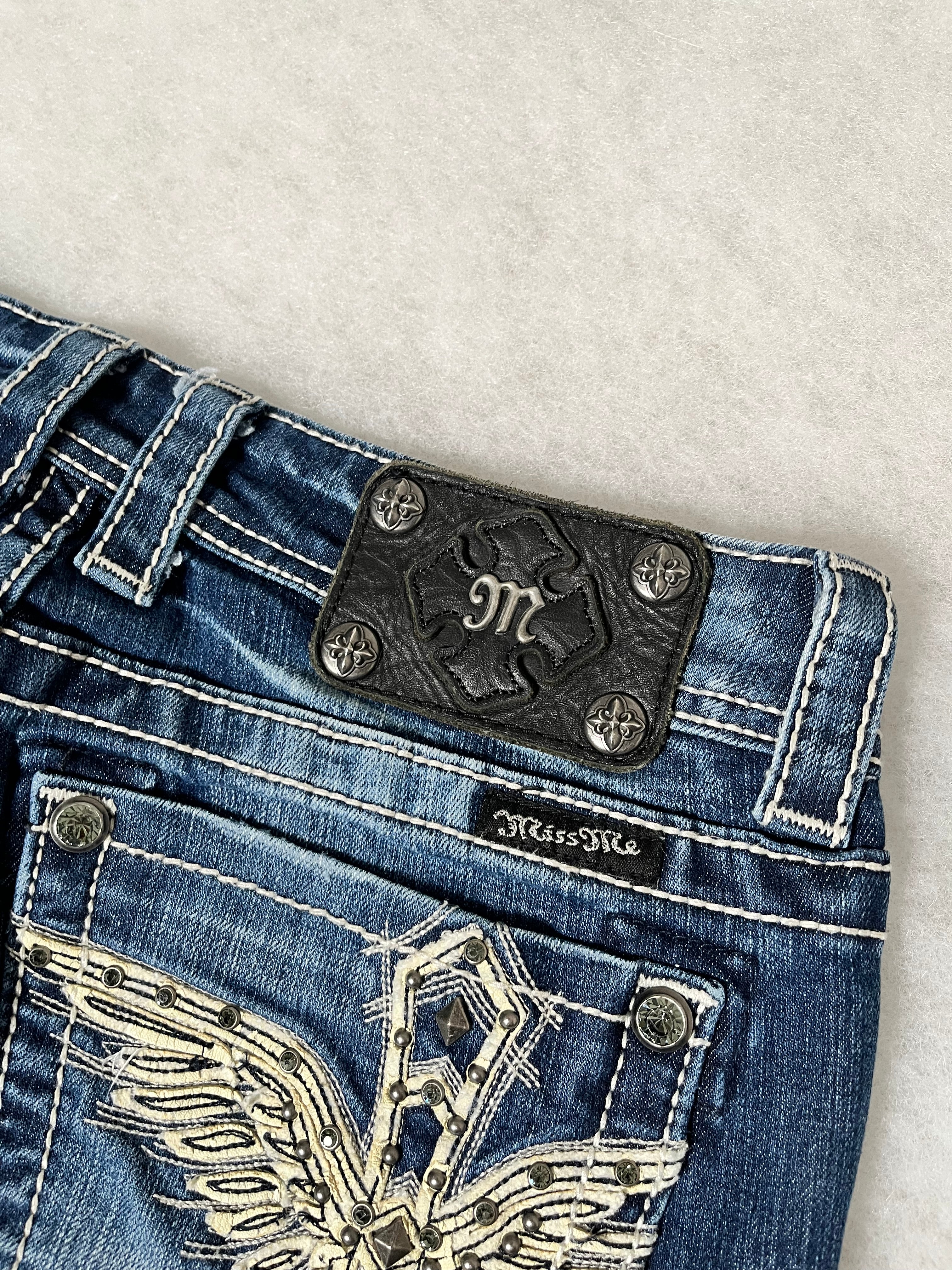 Miss Me Boot Cut Low Waist Jeans 28