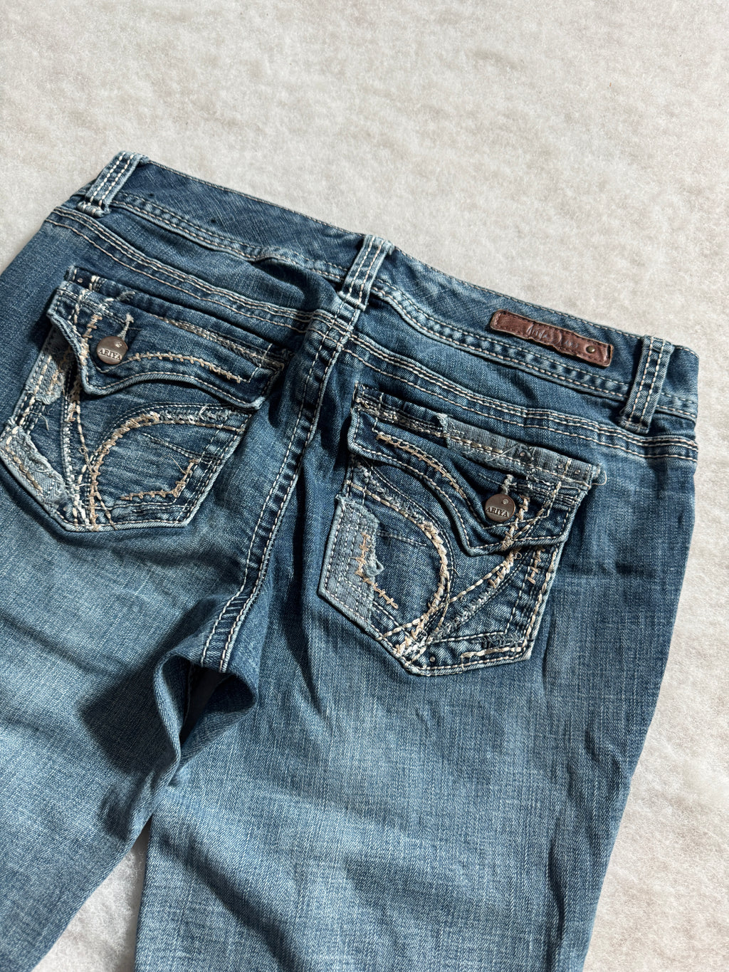 Boot Cut Low Waist Jeans Blau, Foto 3 von 4