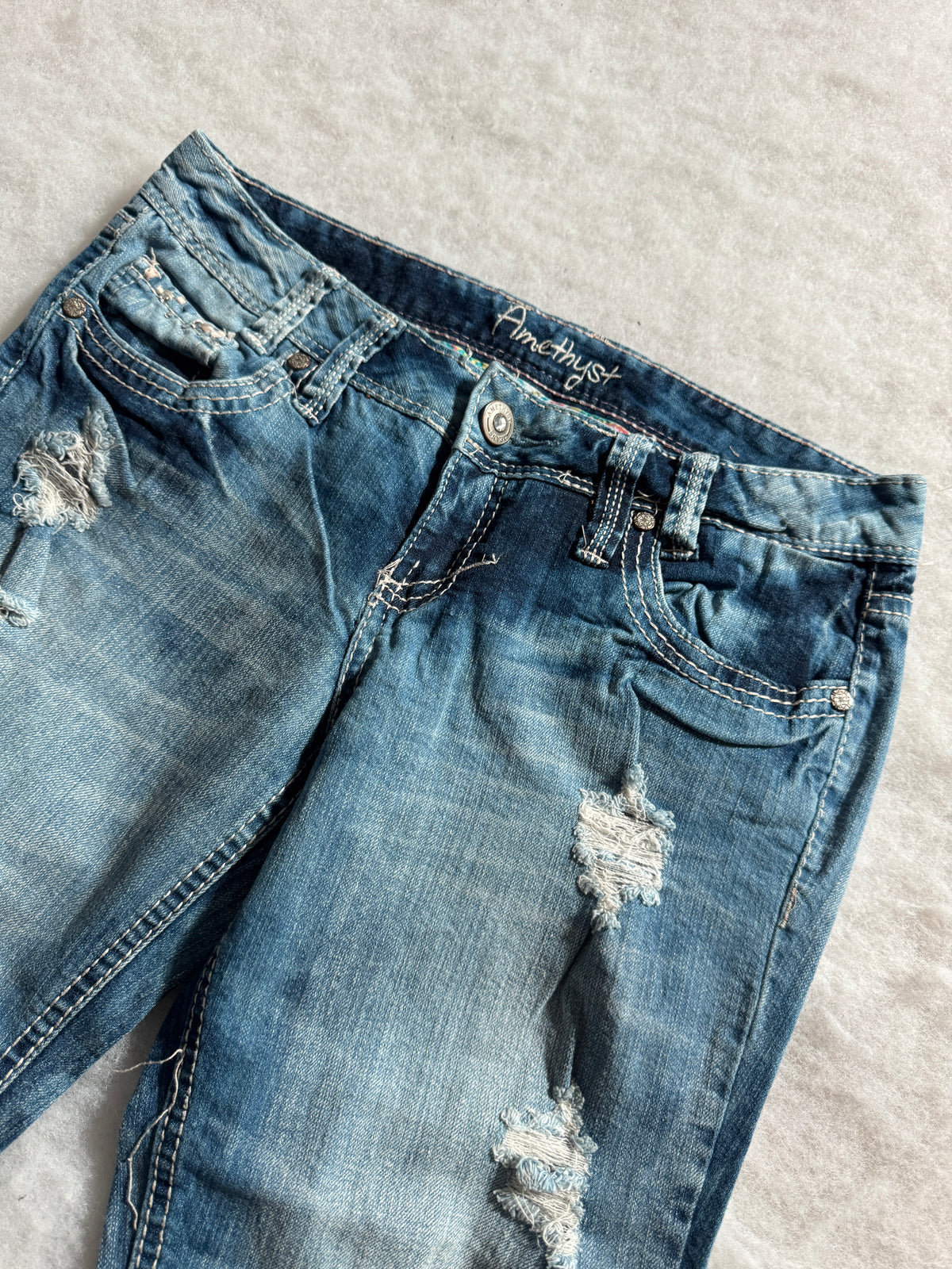 Boot Cut Low Waist Jeans Blau, Foto 4 von 4