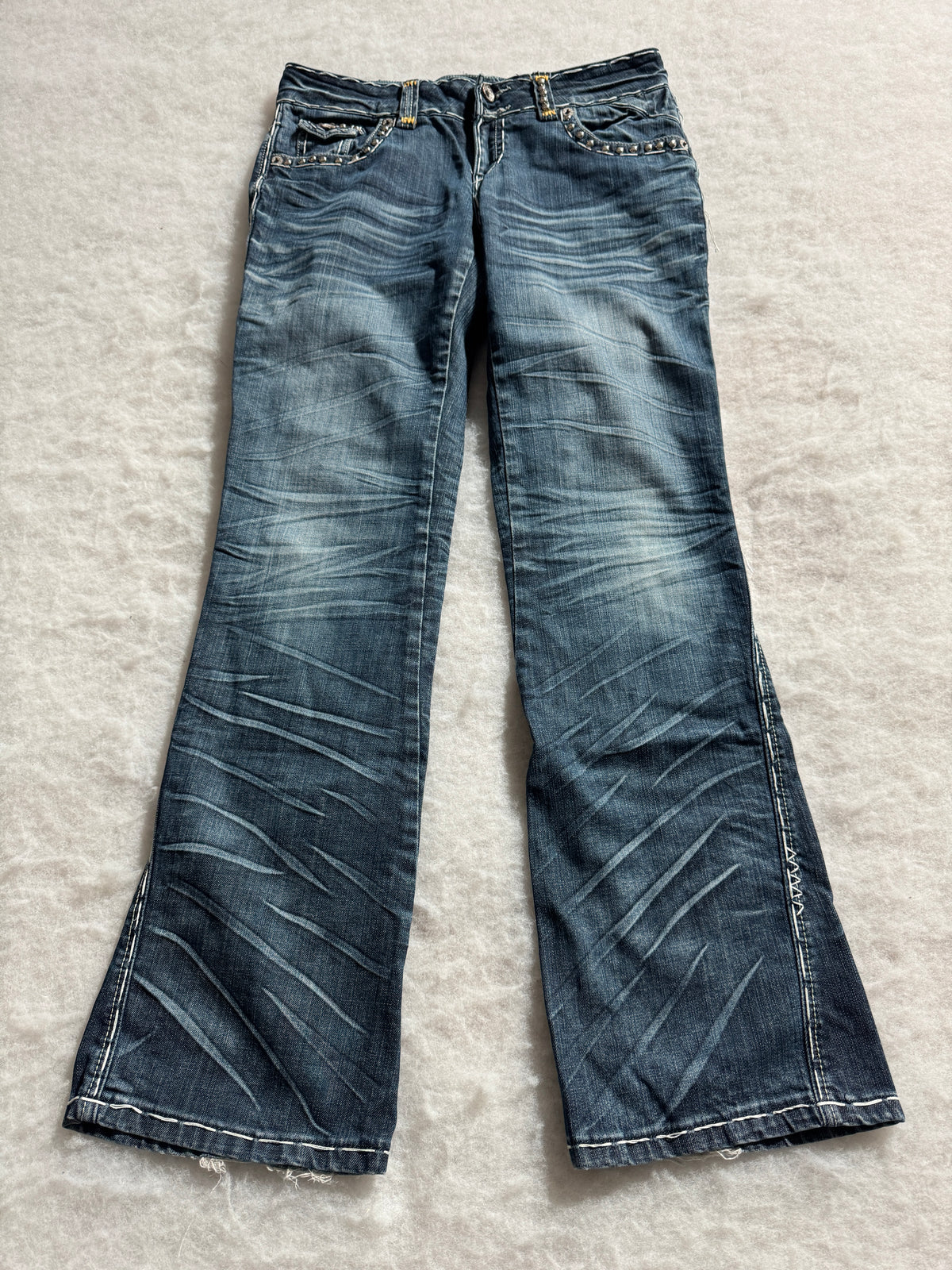 Googi Boot Cut Low Waist Jeans Blau, Foto 1 von 4
