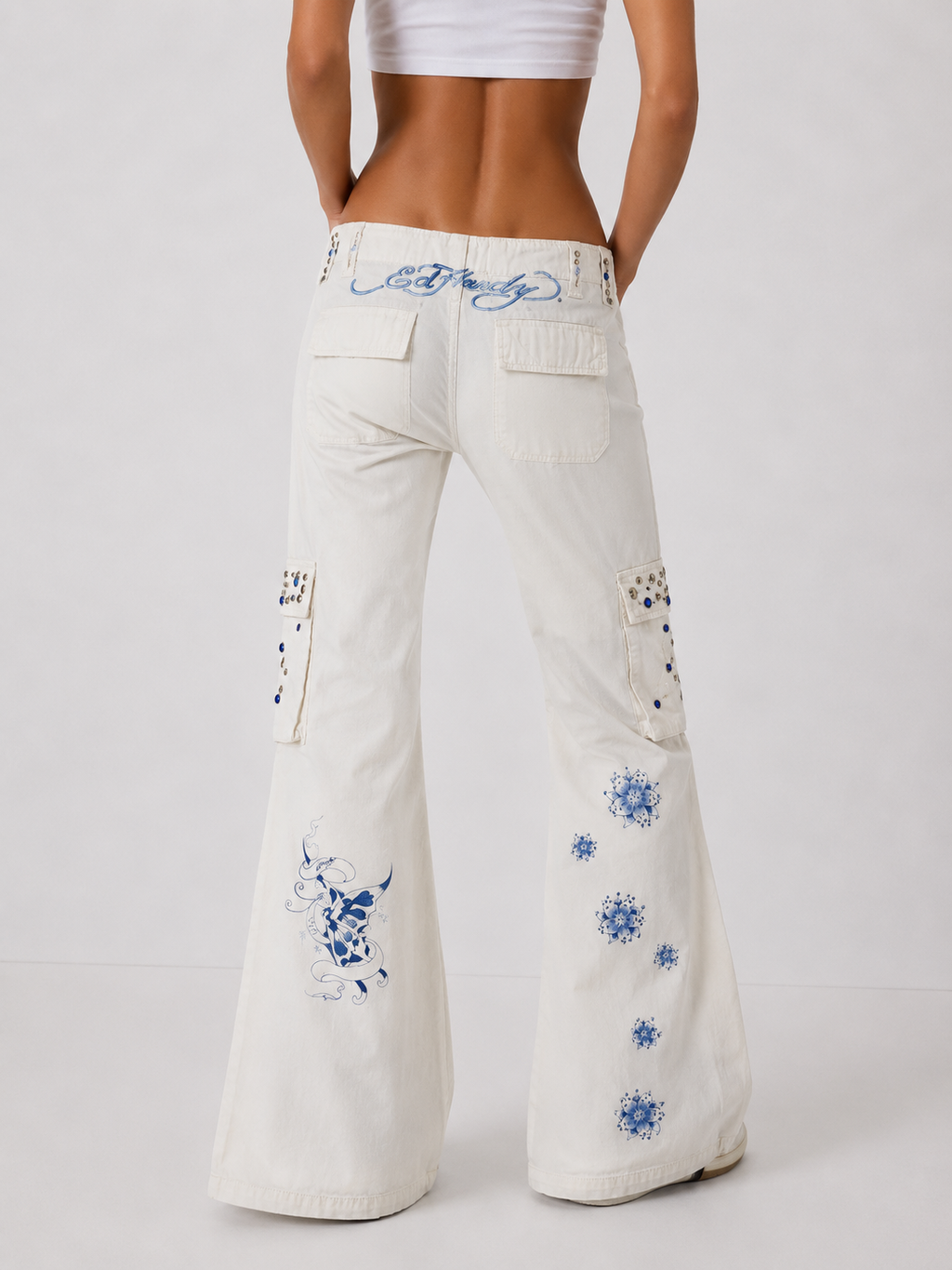Ed Hardy Boot Cut Cargo Pants