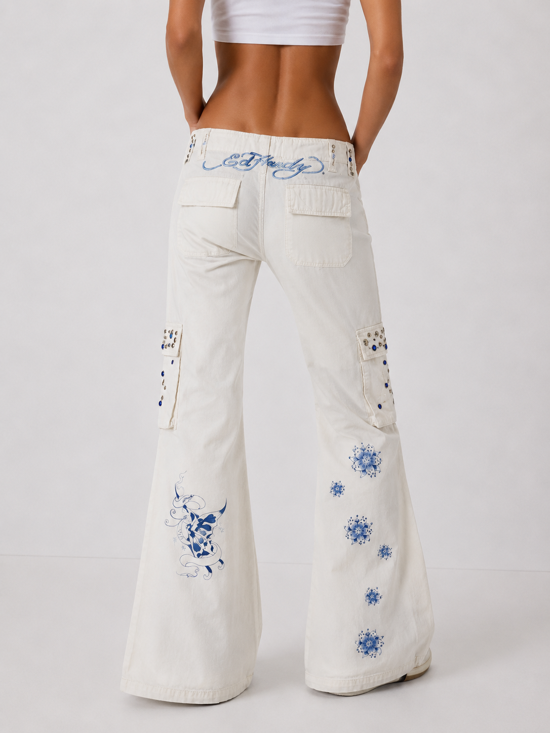 Ed Hardy Boot Cut Cargo Pants
