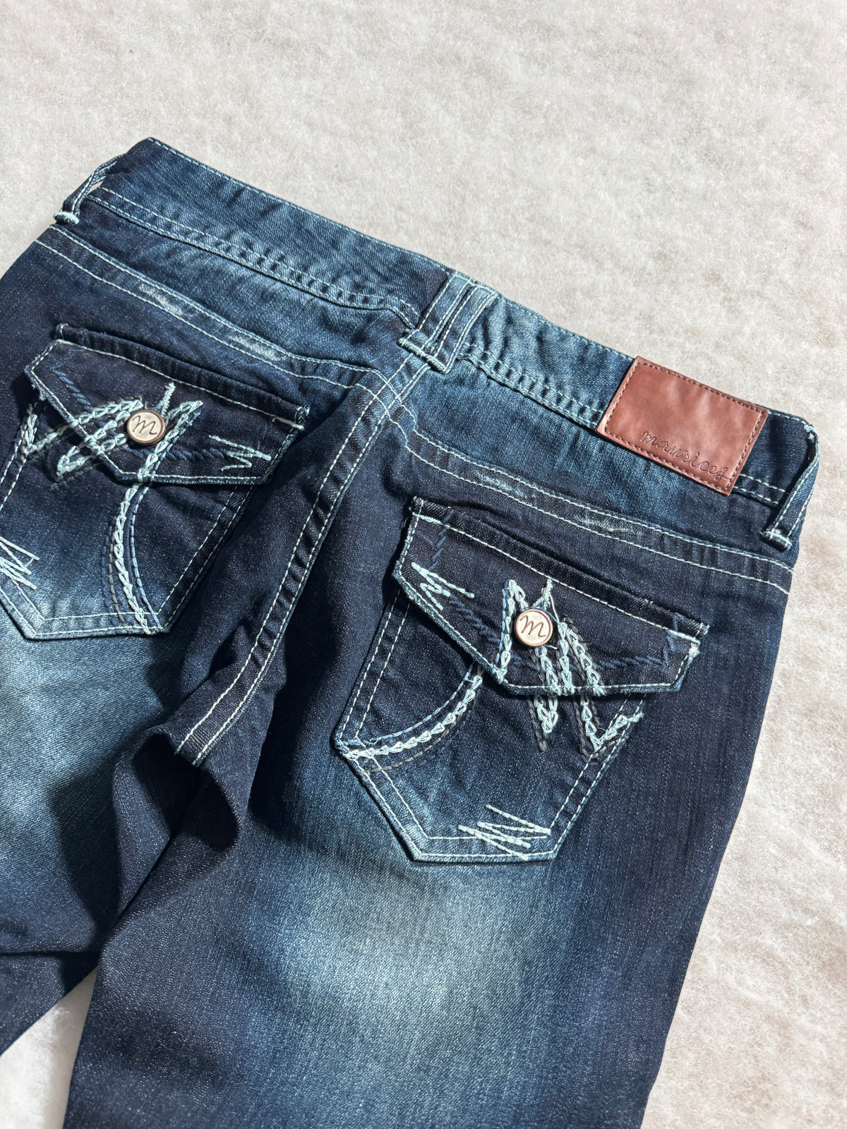 Boot Cut Low Waist Jeans Blau, Foto 3 von 4