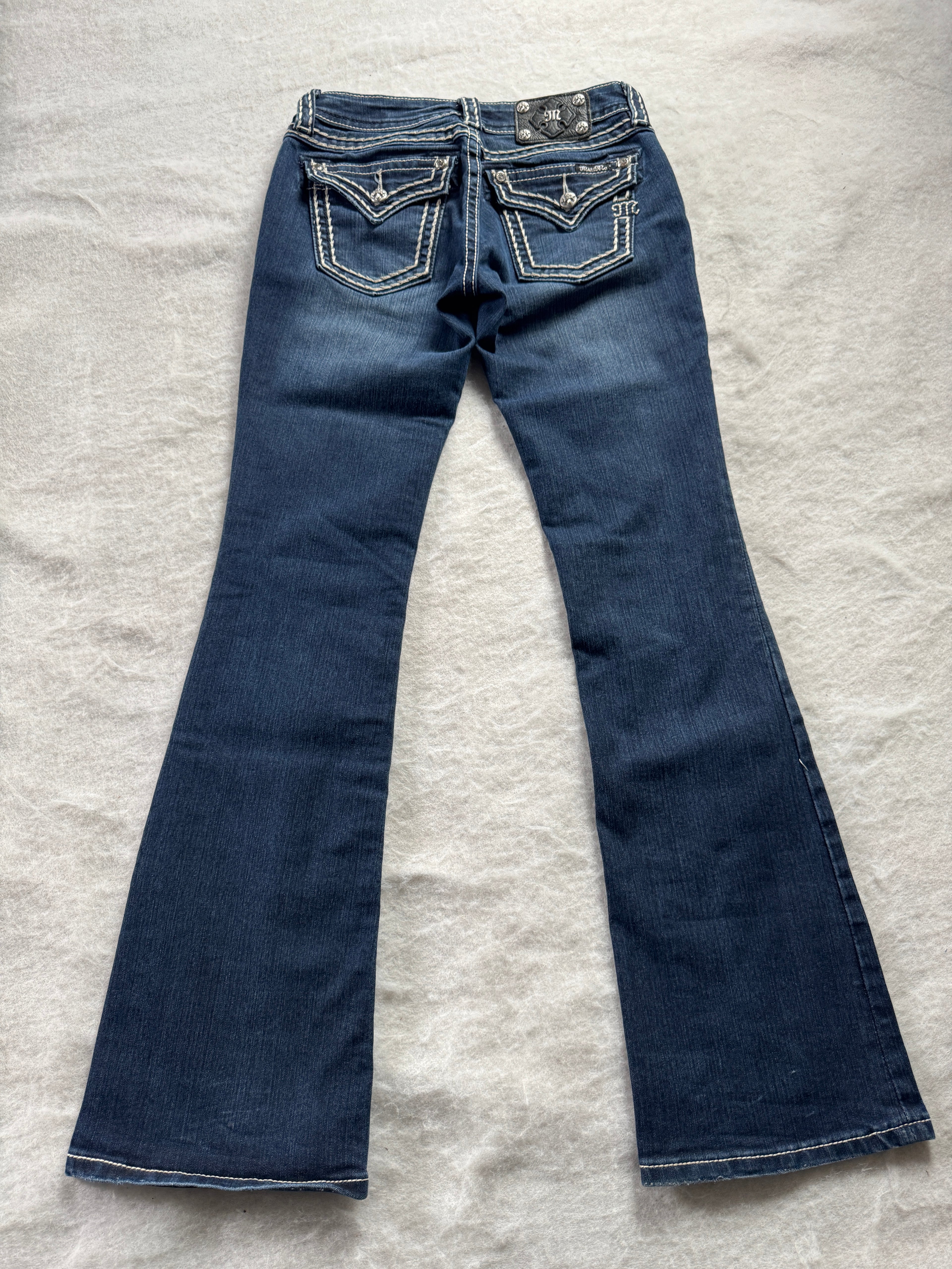 Miss Me Boot Cut Low Waist Jeans 28
