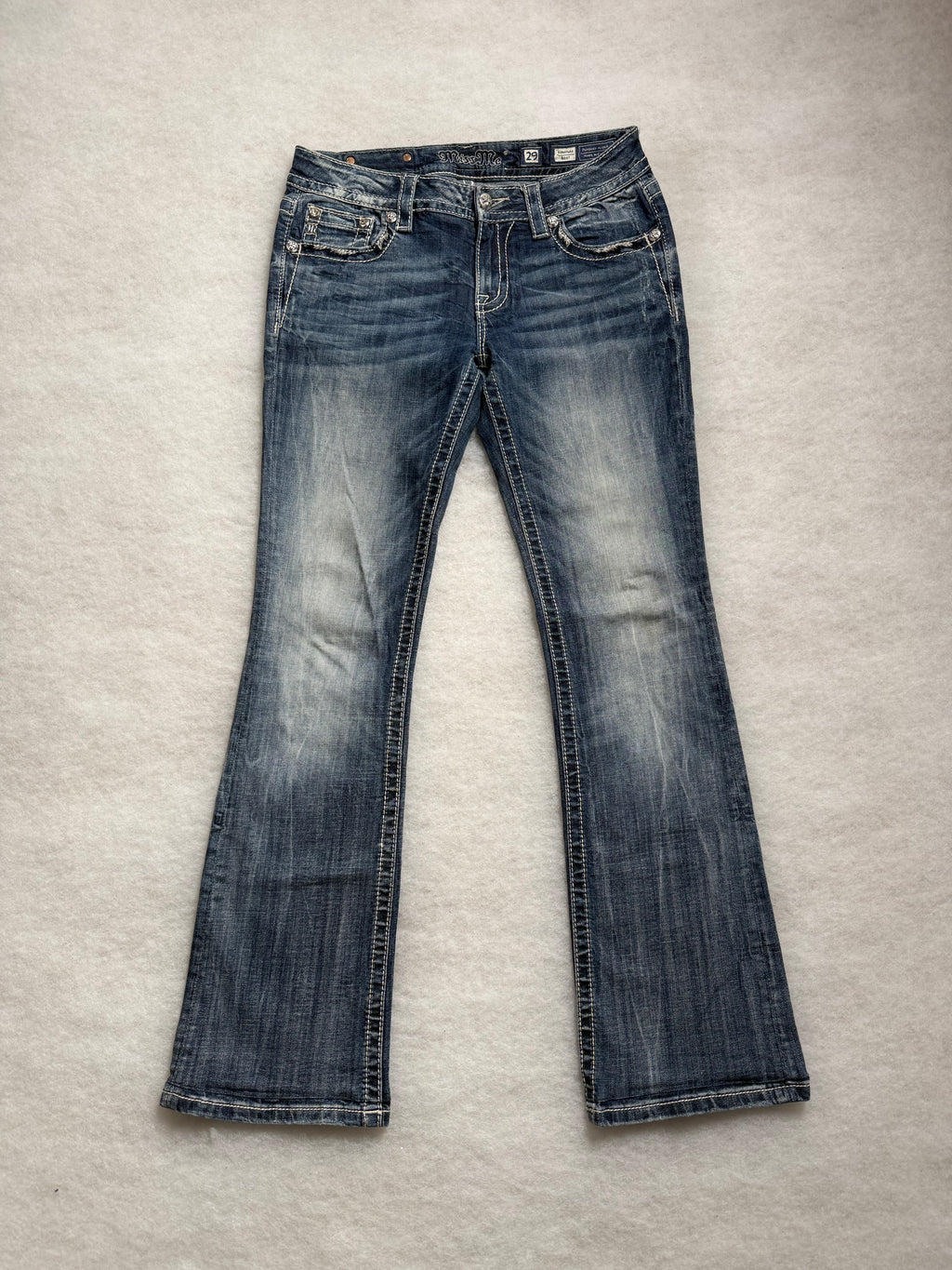 Miss Me Boot Cut Low Waist Jeans 29