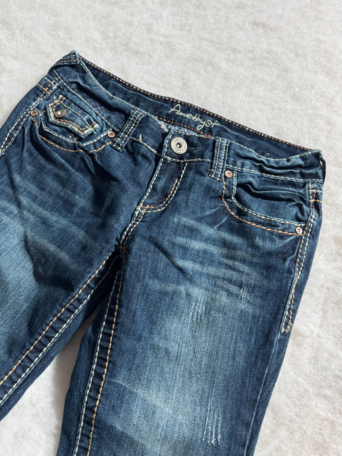 Boot Cut Low Waist Jeans Blau, Foto 4 von 4