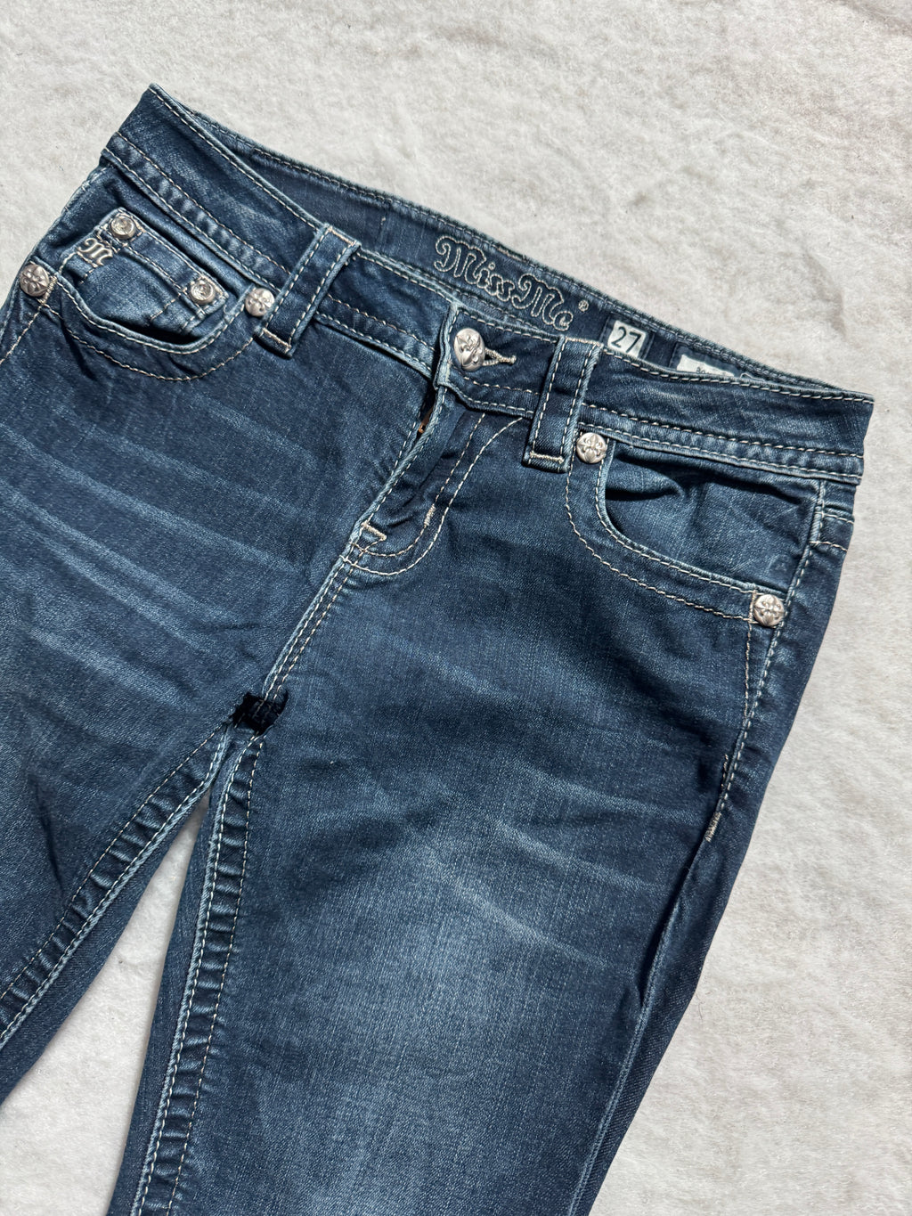Miss Me Boot Cut Low Waist Jeans 27