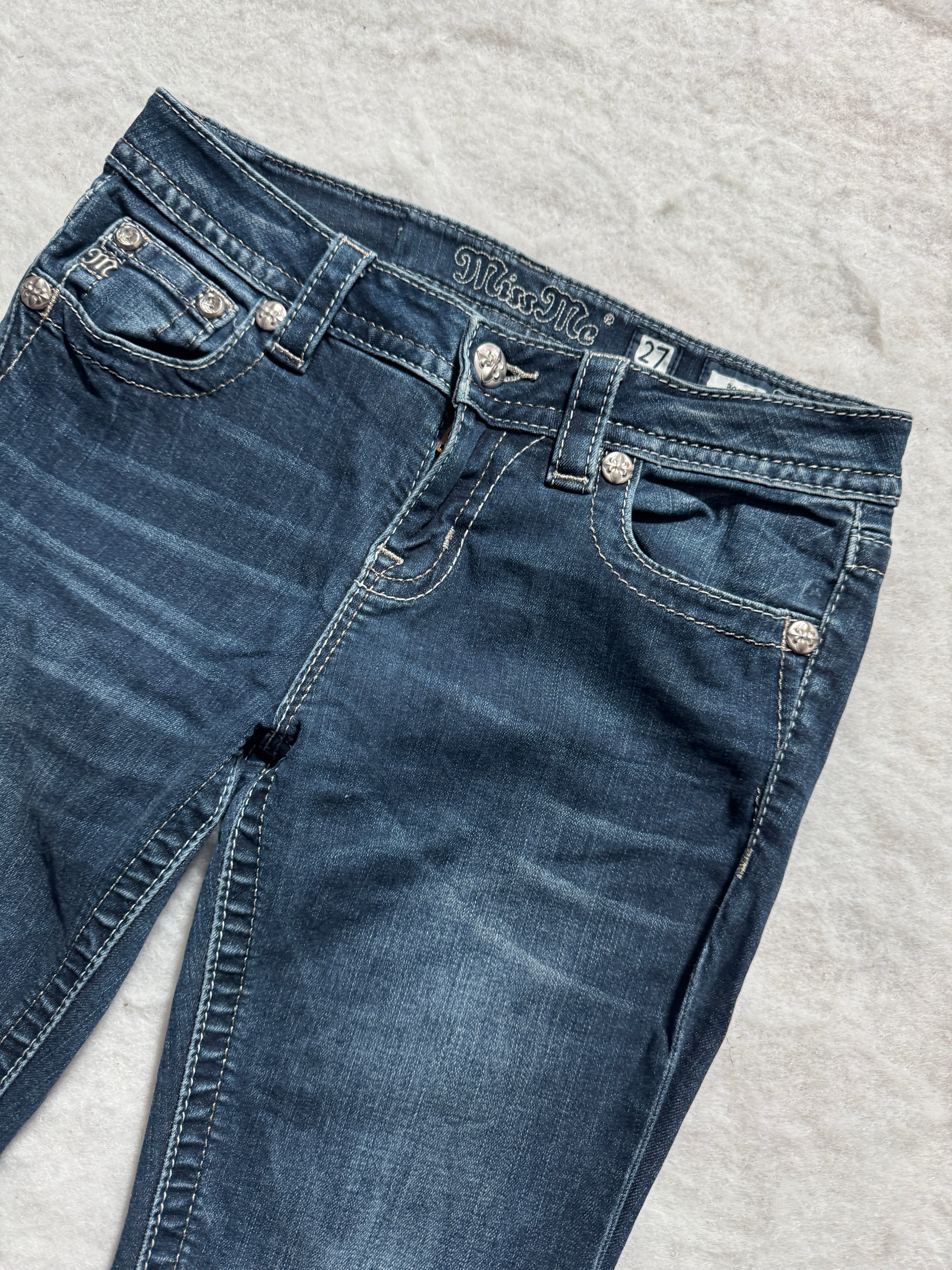 Miss Me Boot Cut Low Waist Jeans 27