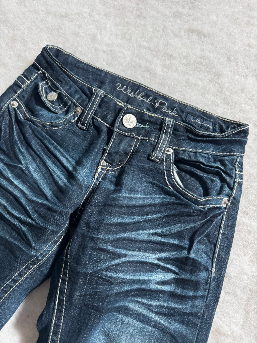 Boot Cut Low Waist Jeans Blau, Foto 4 von 4