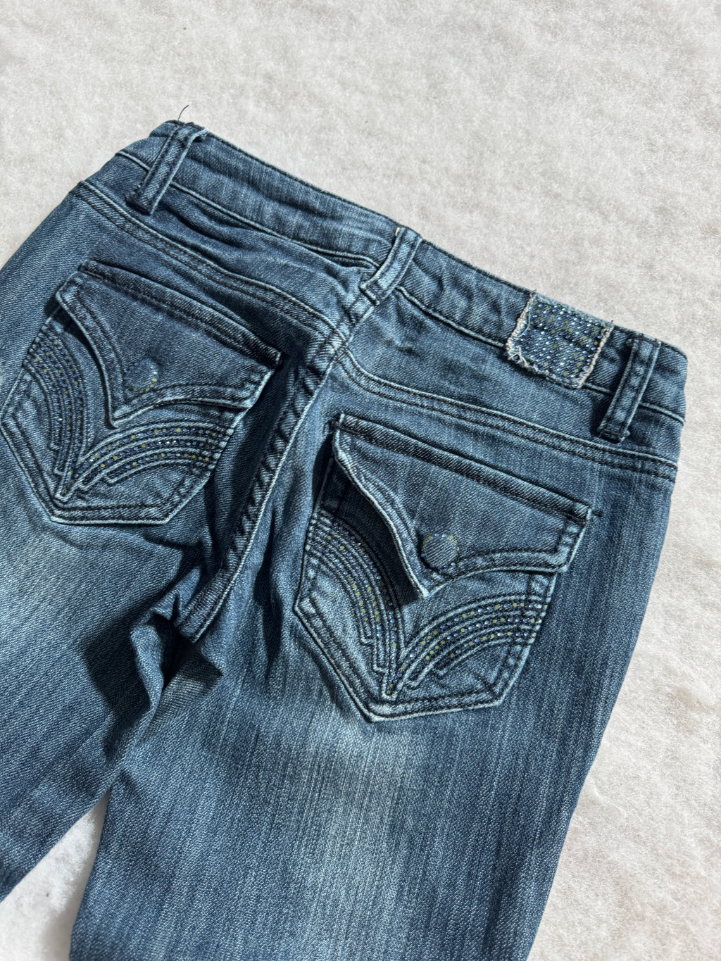 Boot Cut Low Waist Jeans Blau, Foto 3 von 4