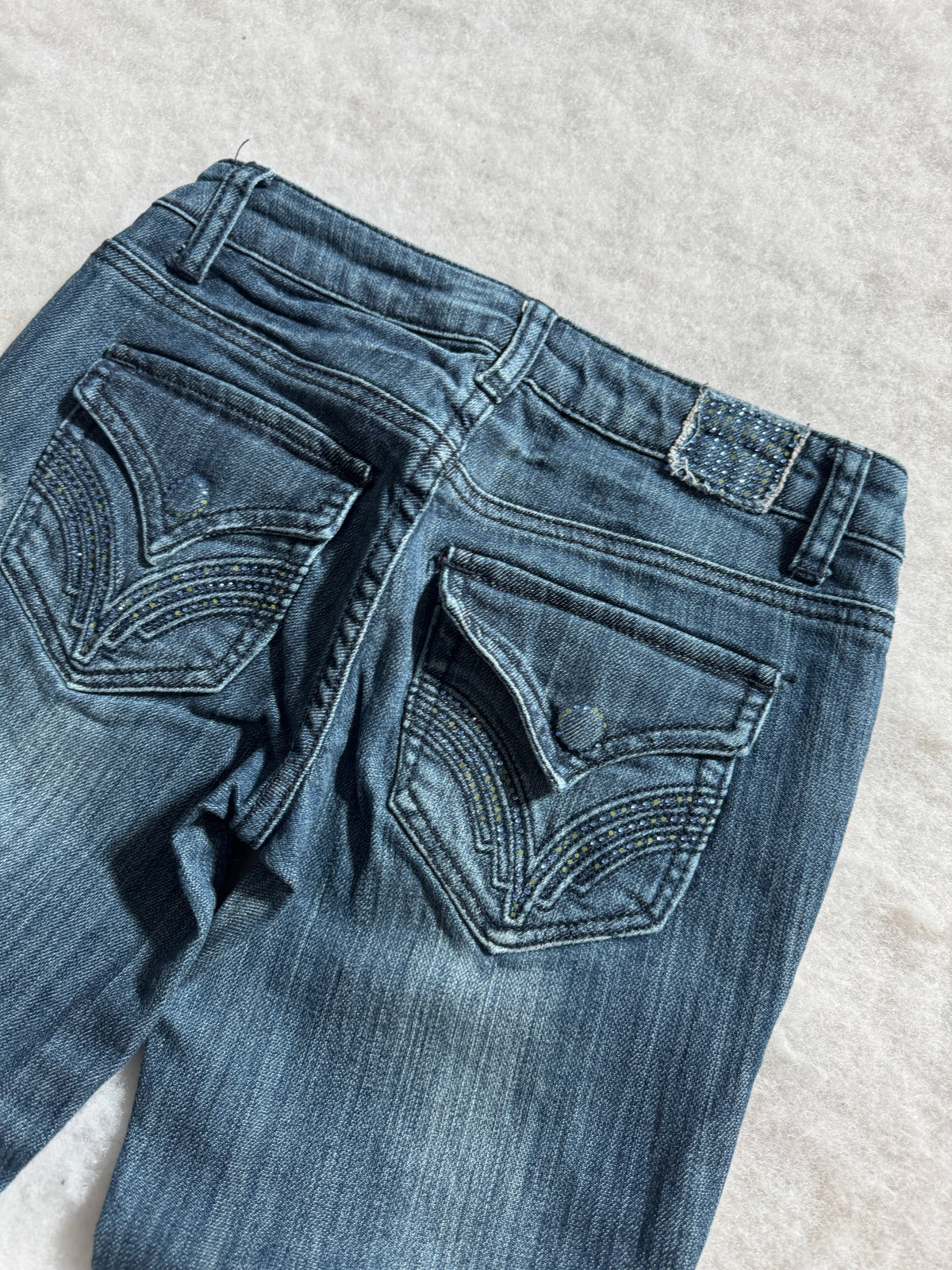 Boot Cut Low Waist Jeans Blau, Foto 3 von 4