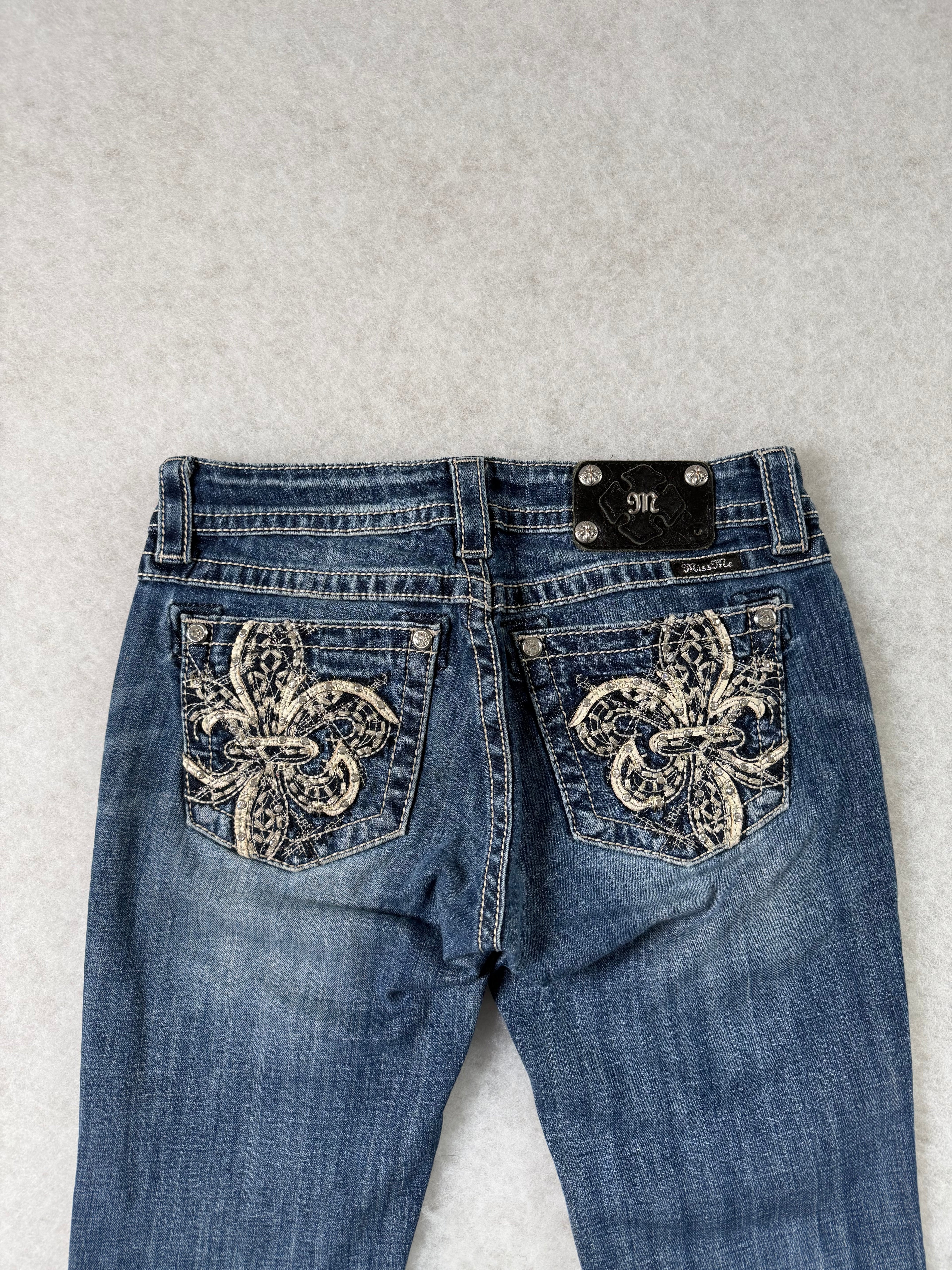 Miss Me Boot Cut Low Waist Jeans 28