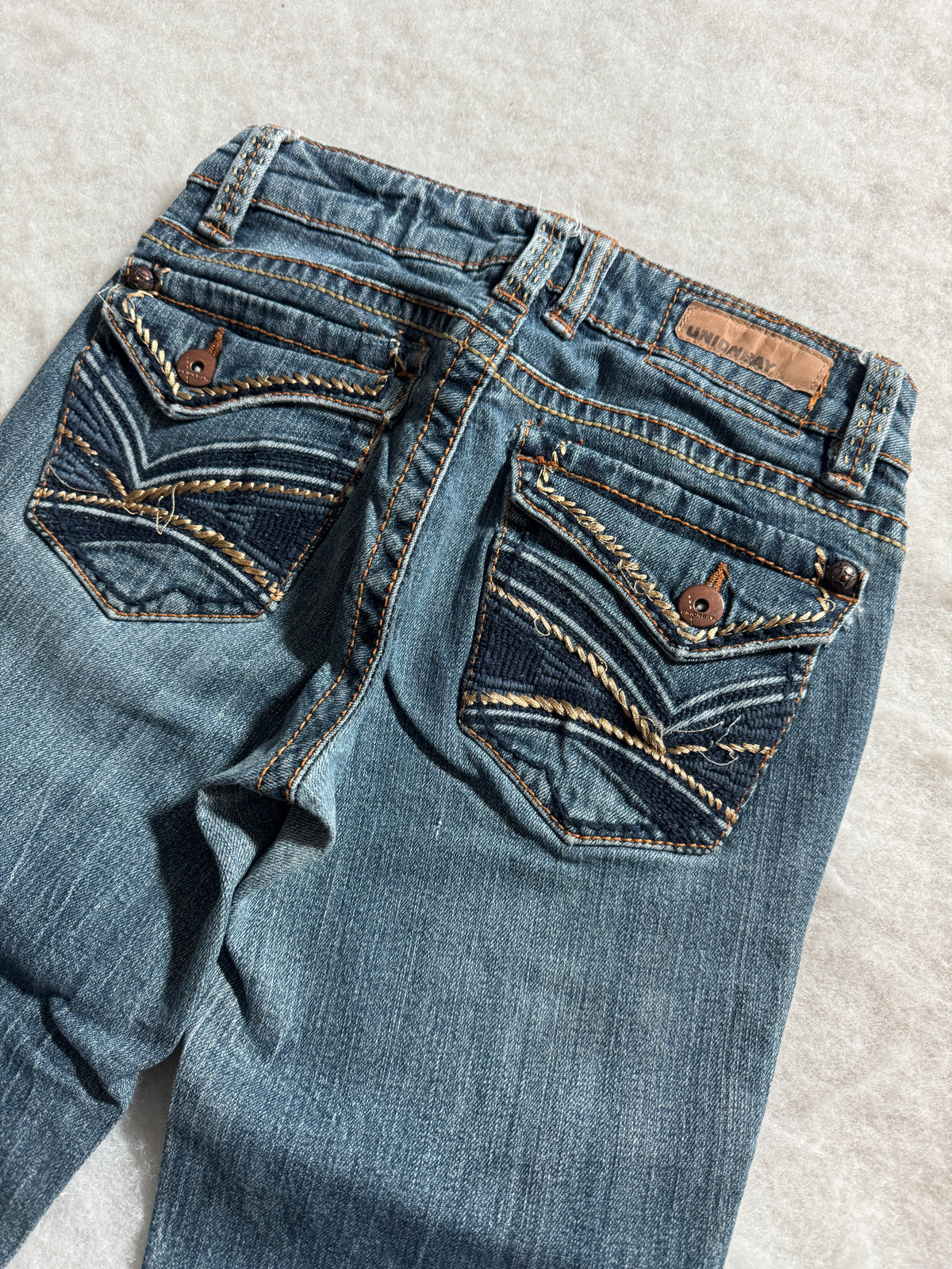 Boot Cut Low Waist Jeans Blau, Foto 3 von 4