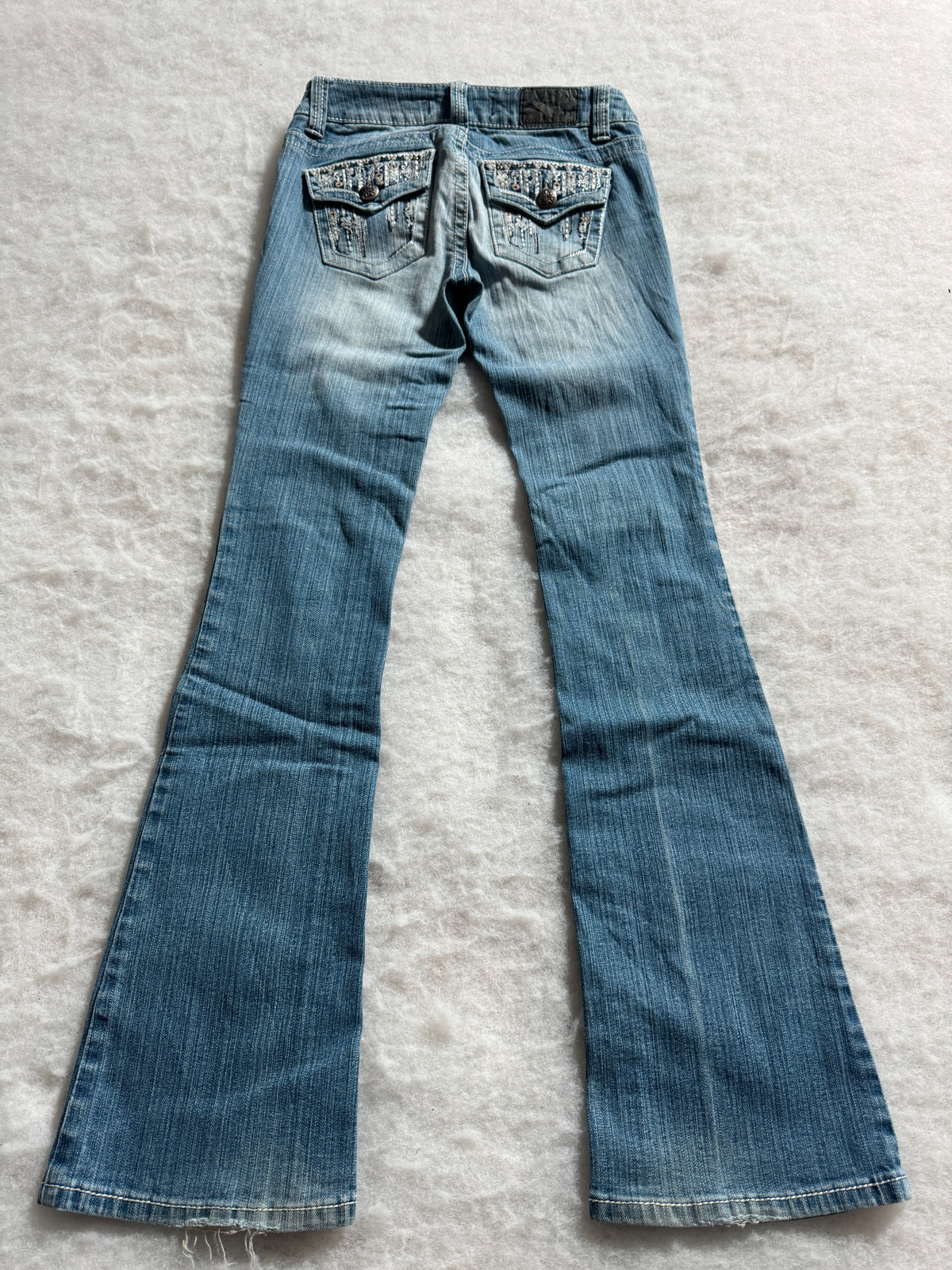 Boot Cut Low Waist Jeans Blau, Foto 2 von 4