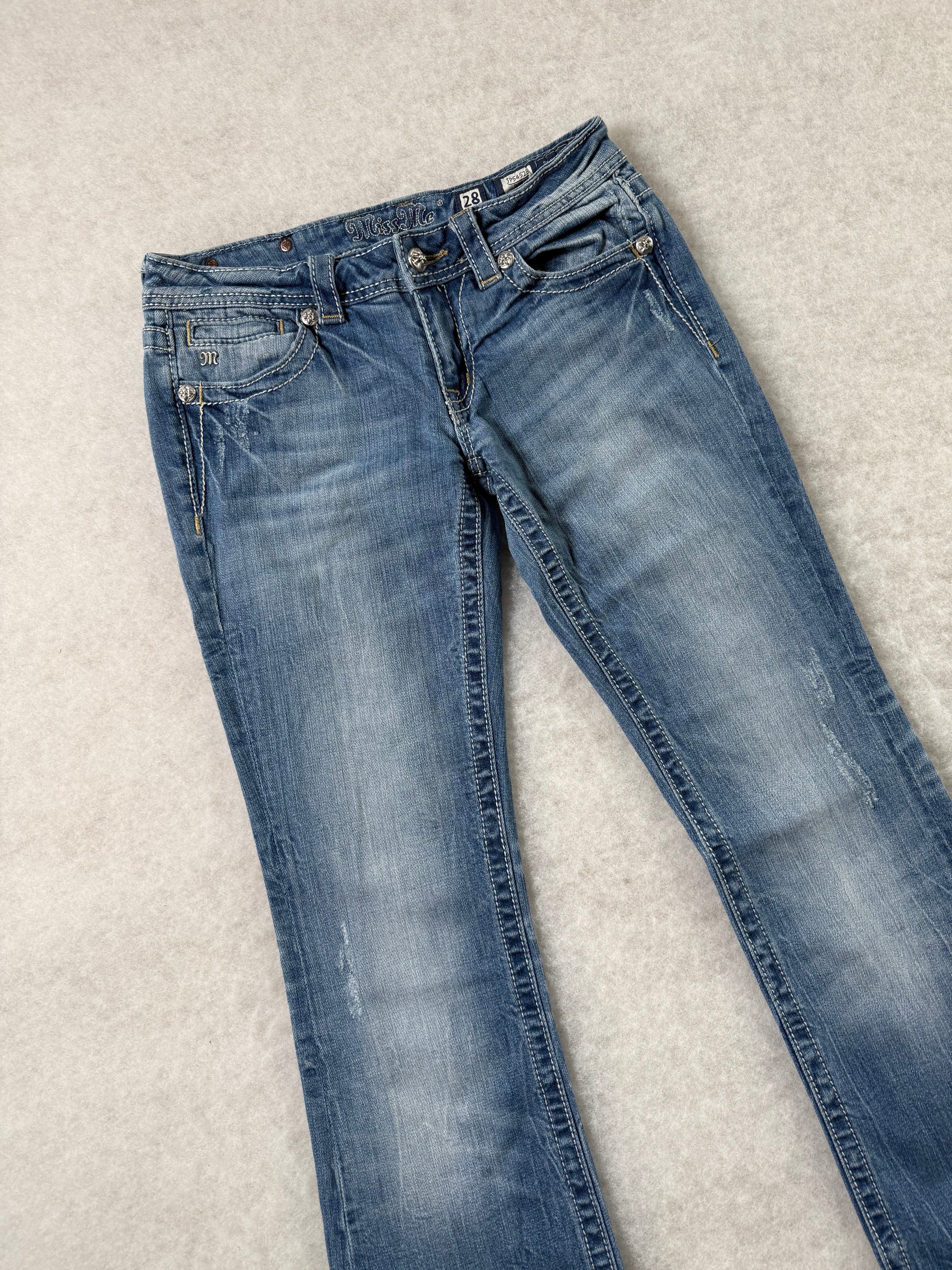 Miss Me Boot Cut Low Waist Jeans 28