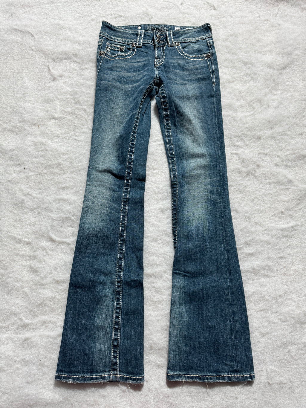 Miss Me Boot Cut Low Waist Jeans 26